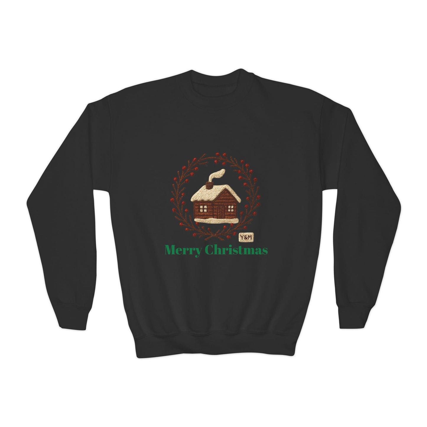 Christmas Youth Crewneck Sweatshirt, Holiday Gift, Cozy Winter Sweater, Festive Christmas Apparel, Toddler Sweatshirt