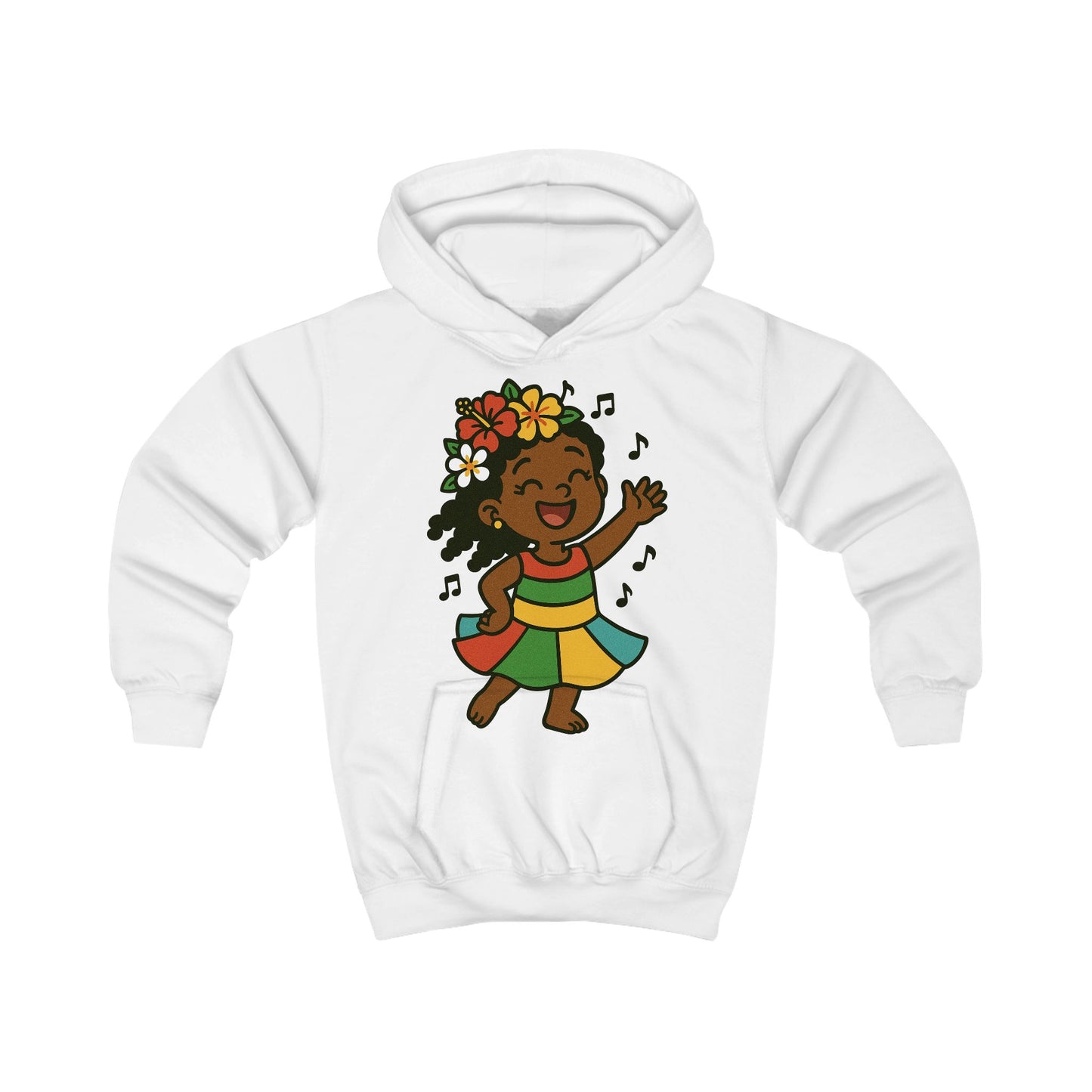 Happy Dancing Kids Hoodie, Fun Children's Sweatshirt, Vibrant Gift for Kids, Birthday Apparel, Cheerful Hooded Sweatshirt