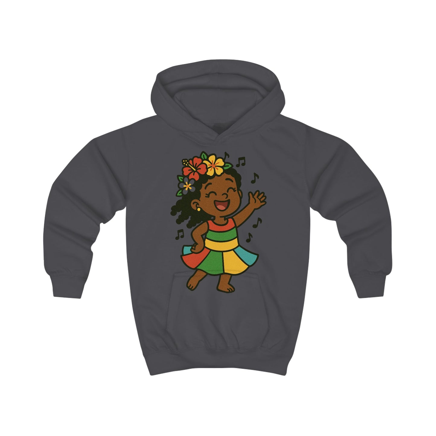 Happy Dancing Kids Hoodie, Fun Children's Sweatshirt, Vibrant Gift for Kids, Birthday Apparel, Cheerful Hooded Sweatshirt