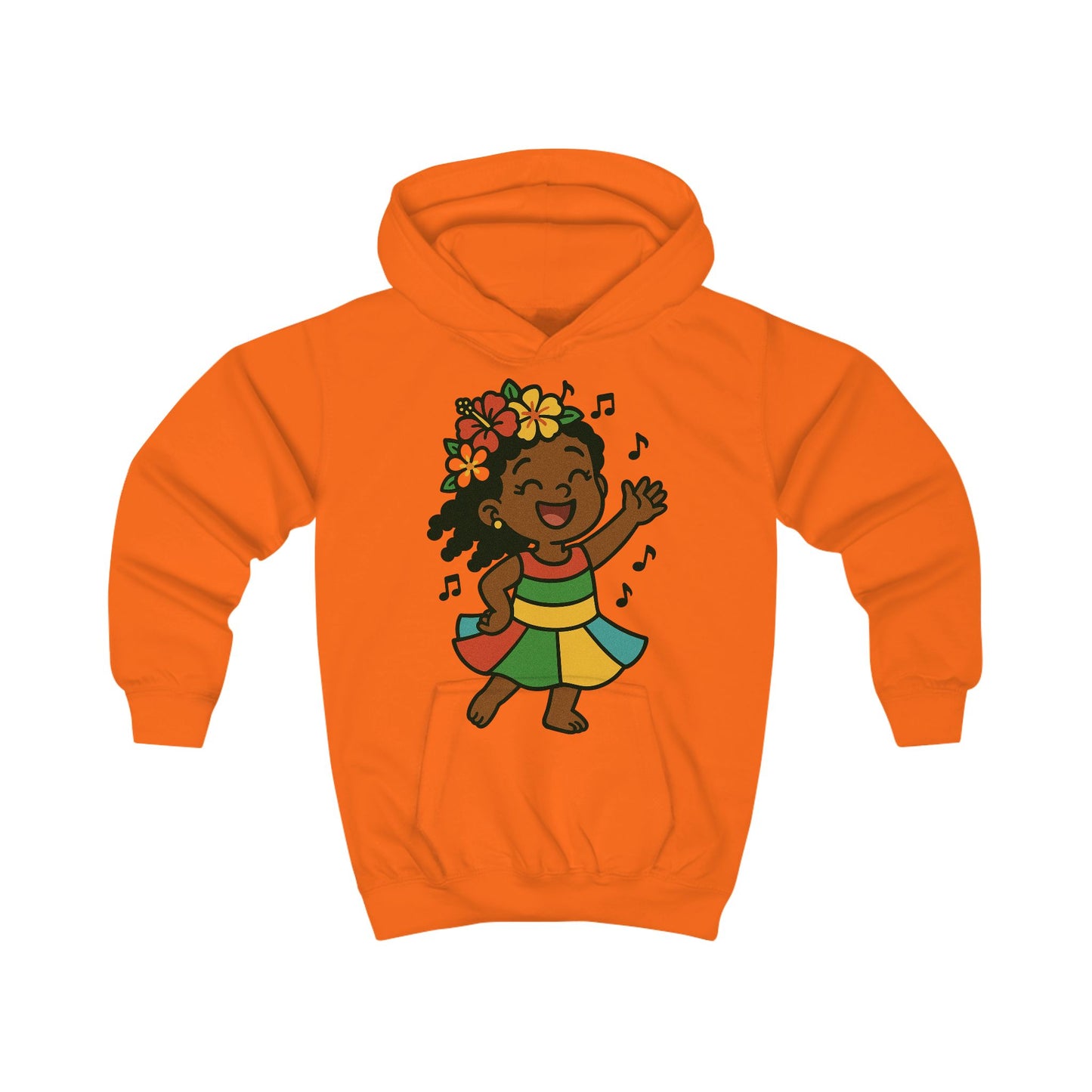 Happy Dancing Kids Hoodie, Fun Children's Sweatshirt, Vibrant Gift for Kids, Birthday Apparel, Cheerful Hooded Sweatshirt