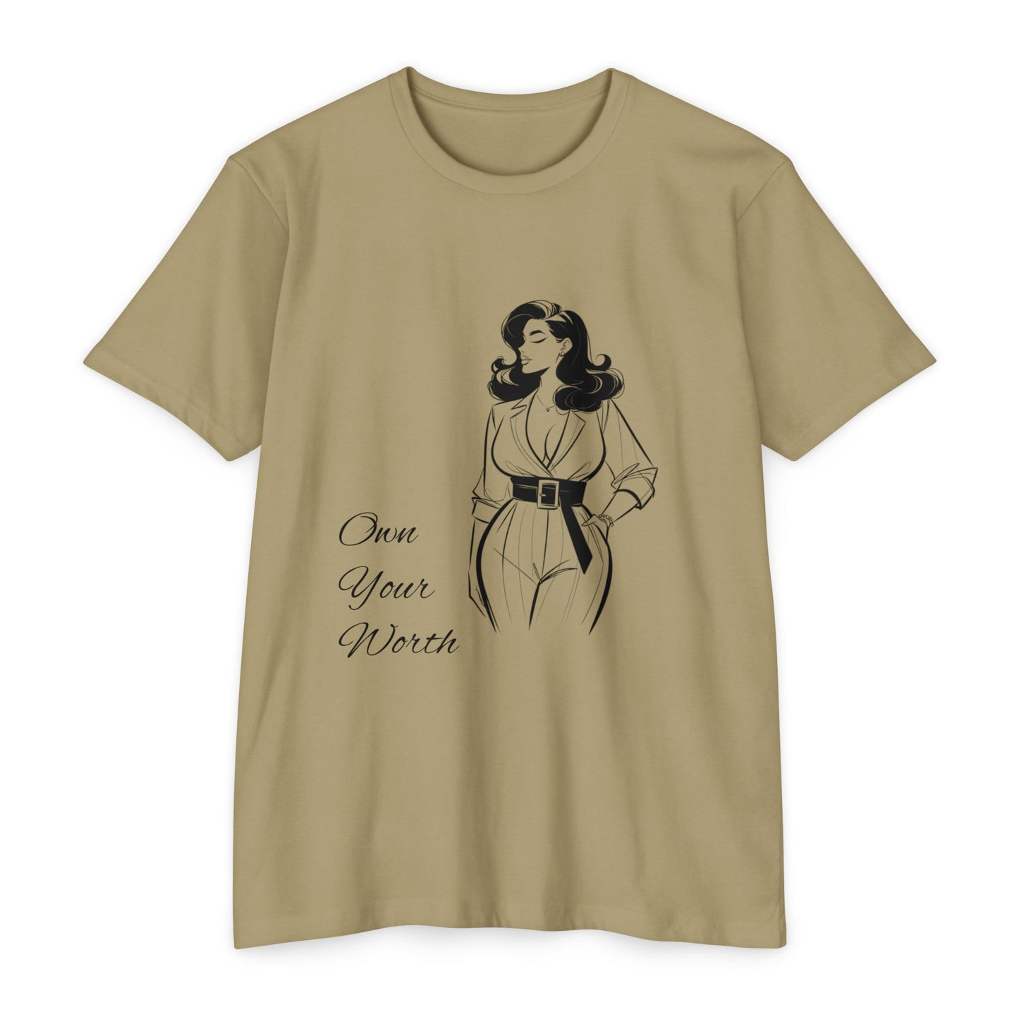Empowering Quote T-Shirt | Own Your Worth Tee, Inspirational Fashion, Gift for Her, Motivational Apparel, Everyday Style