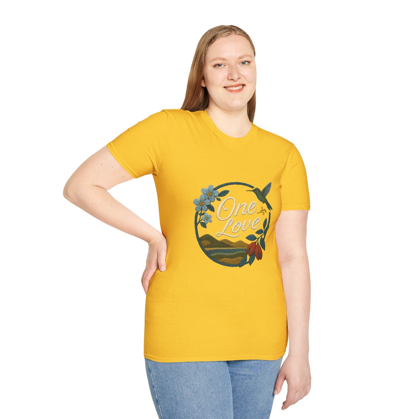 One Love Nature-Inspired T-Shirt, Unisex Tee, Stylish Apparel, Eco-Friendly Gift, Summer Fashion, Inspirational T-Shirt