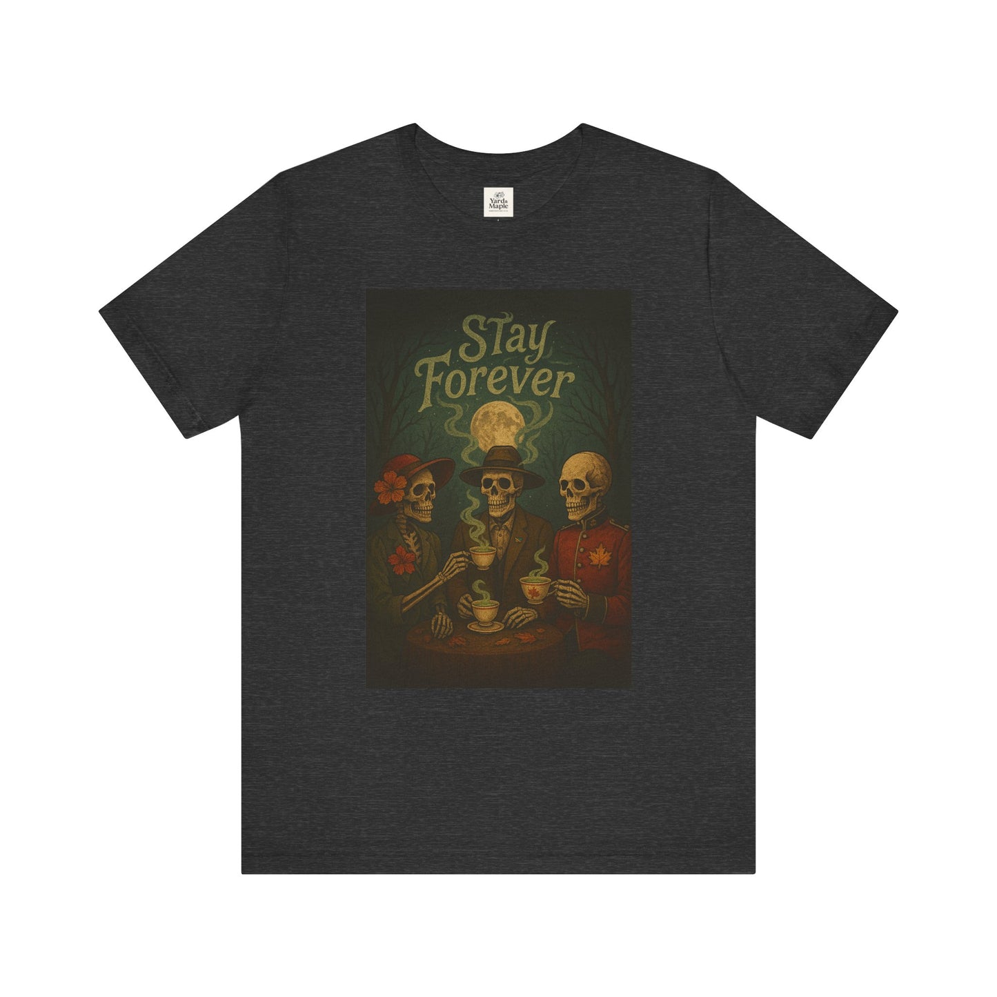 Stay Forever Halloween T-Shirt, Unisex Jersey Tee for Spooky Season, Day of the Dead, Casual Wear, Unique Gift Idea