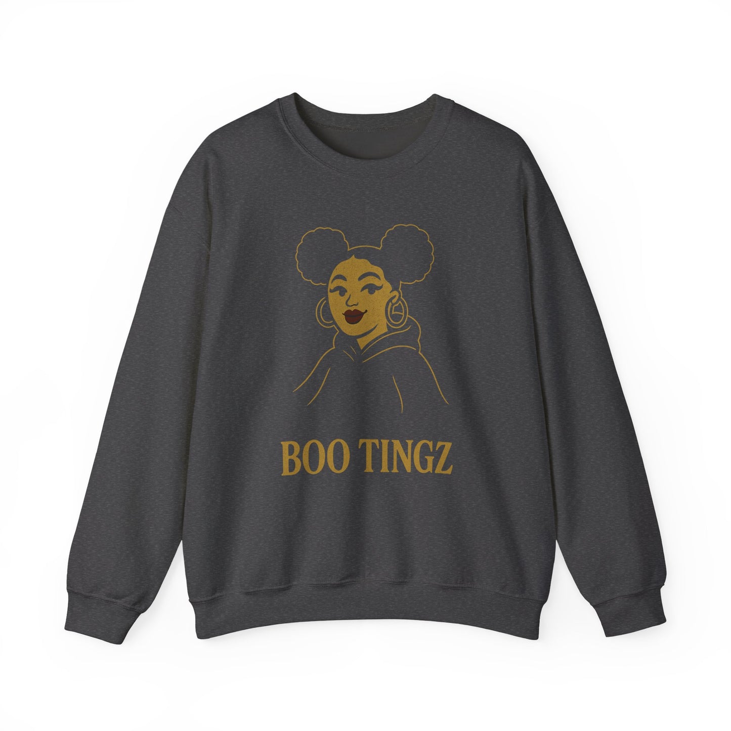Boo Tingz Crewneck Sweatshirt - Cozy Unisex Gift, Casual Wear, Halloween Outfit, Everyday Comfort, Trendy Streetwear