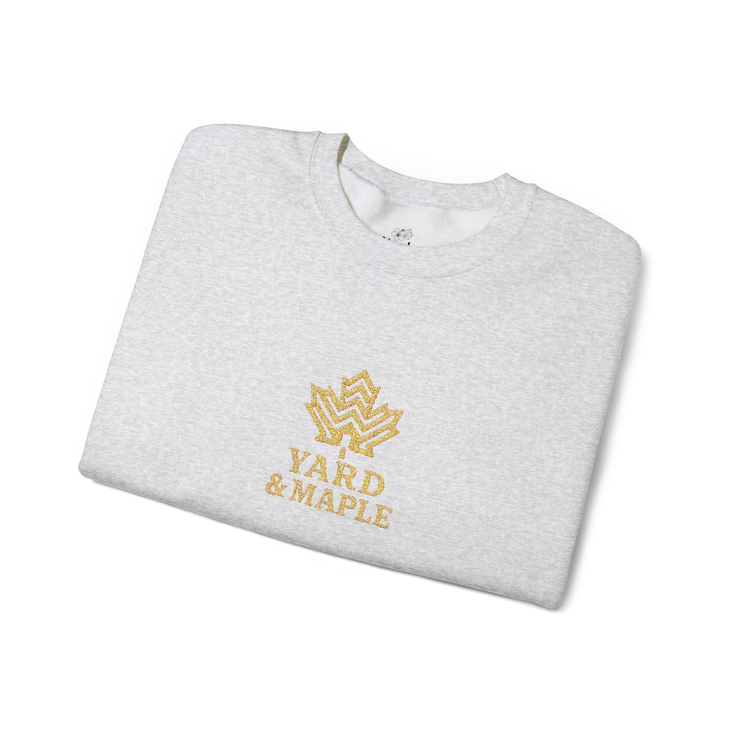 Cozy Unisex Crewneck Sweatshirt with Embroidered Leaf Design, Perfect for Fall, Thanksgiving, Casual Outings, Friends and Family Gatherings, Gifts