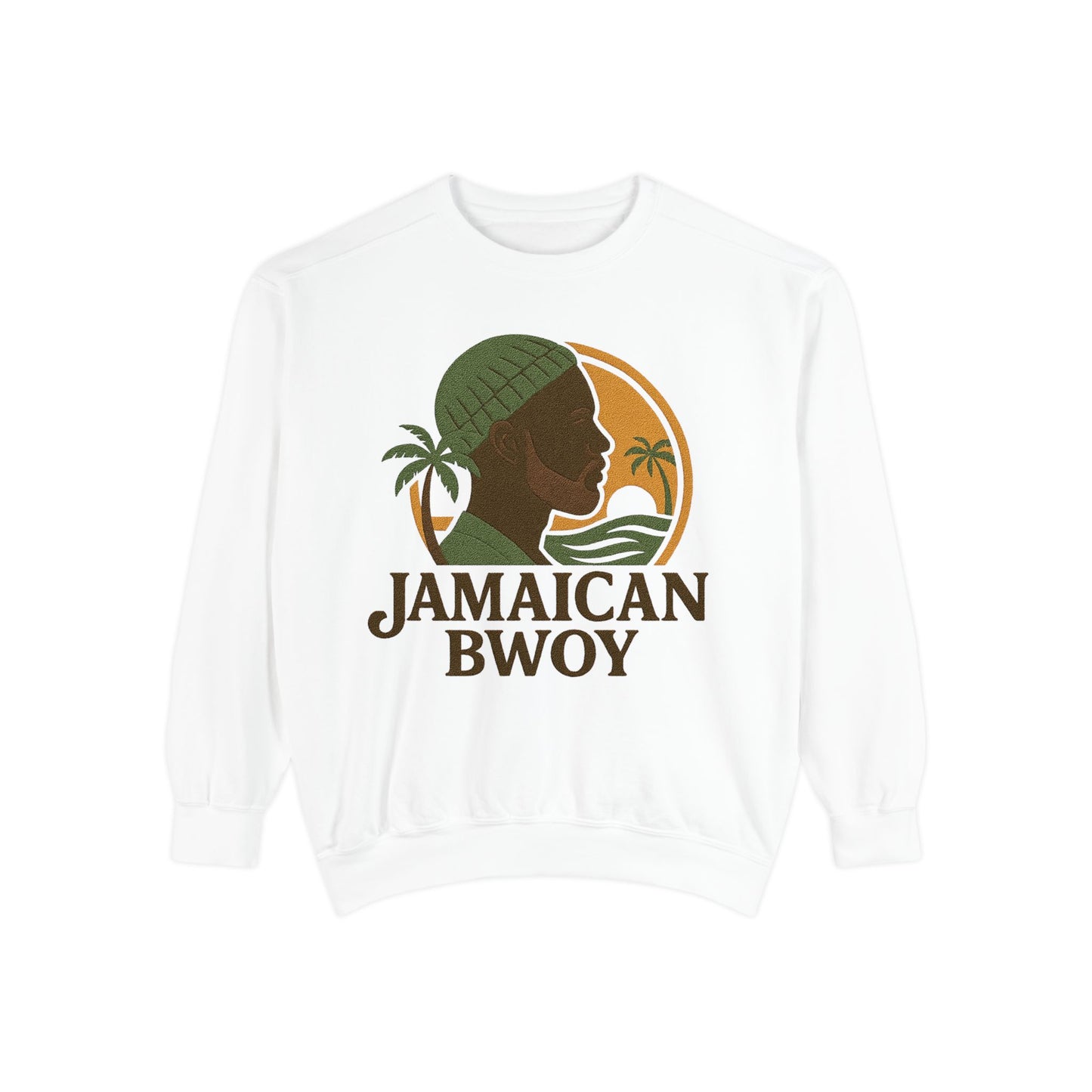 Jamaican Bwoy Sweatshirt, Cozy Unisex Pullover, Streetwear Style, Perfect Gift for Reggae Lovers, Summer Vibes Apparel, Gift for Him/Her