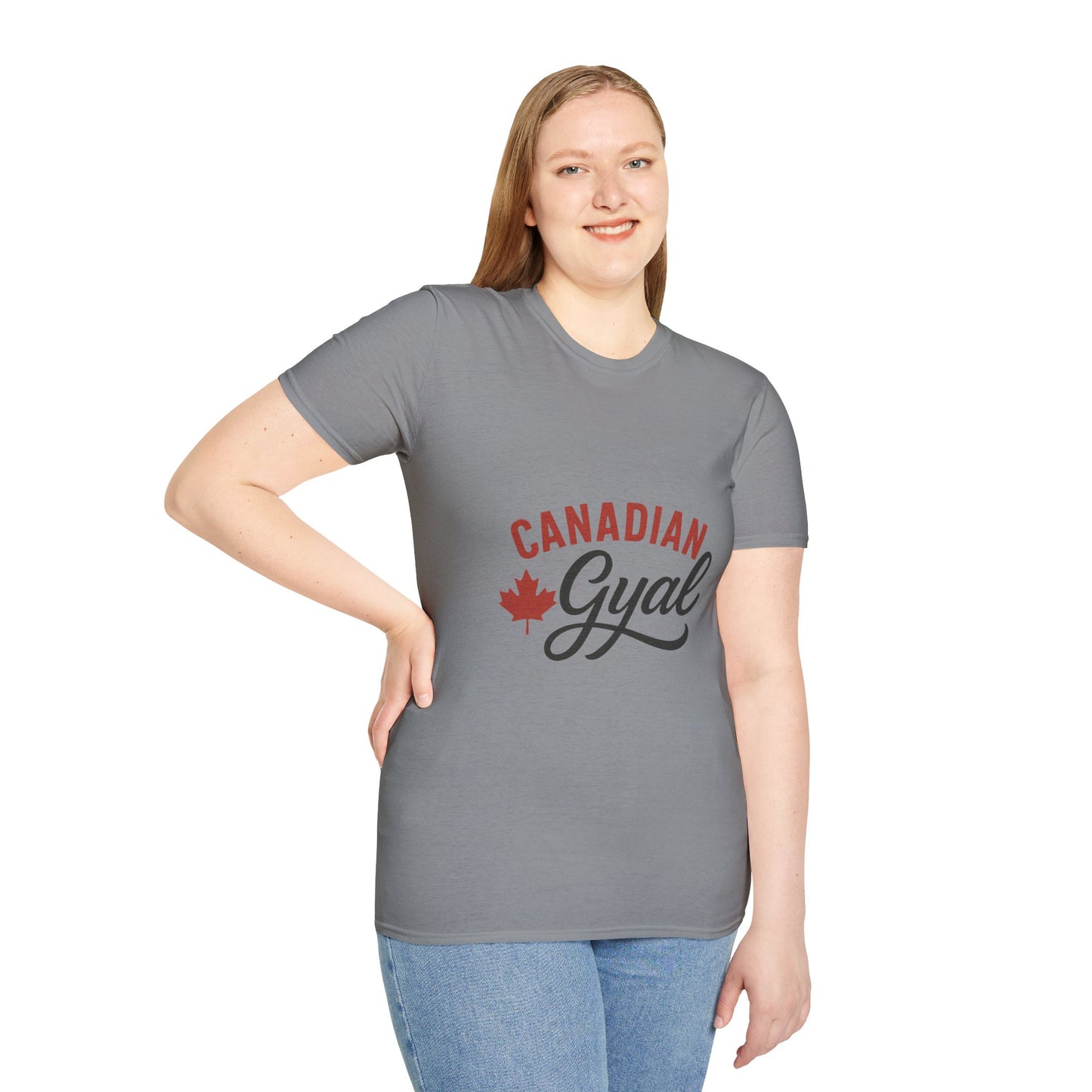 Canada Pride T-Shirt, Canadian Gyal Graphic Tee, Unisex T-Shirt for Her, Canada Day Gift, Maple Leaf Apparel