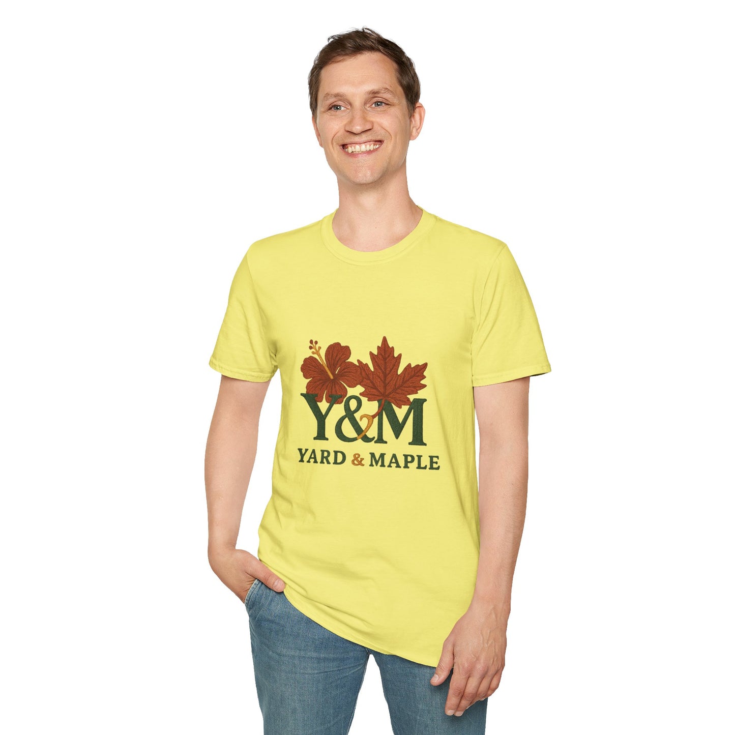 Yard & Maple Floral Unisex T-Shirt, Casual Tee, Nature Lover Gift, Spring Fashion, Graphic Shirt, Eco-Friendly Apparel