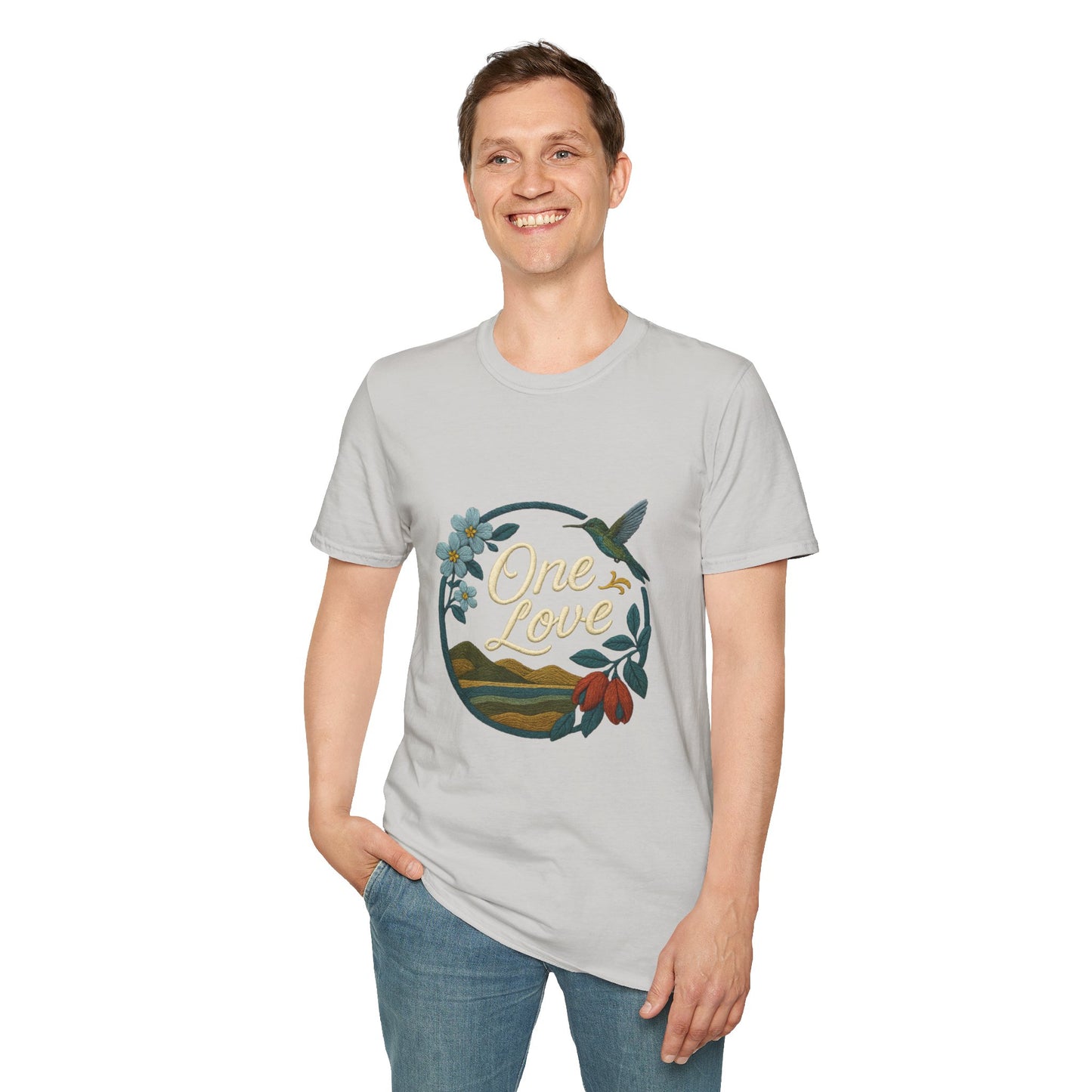 One Love Nature-Inspired T-Shirt, Unisex Tee, Stylish Apparel, Eco-Friendly Gift, Summer Fashion, Inspirational T-Shirt