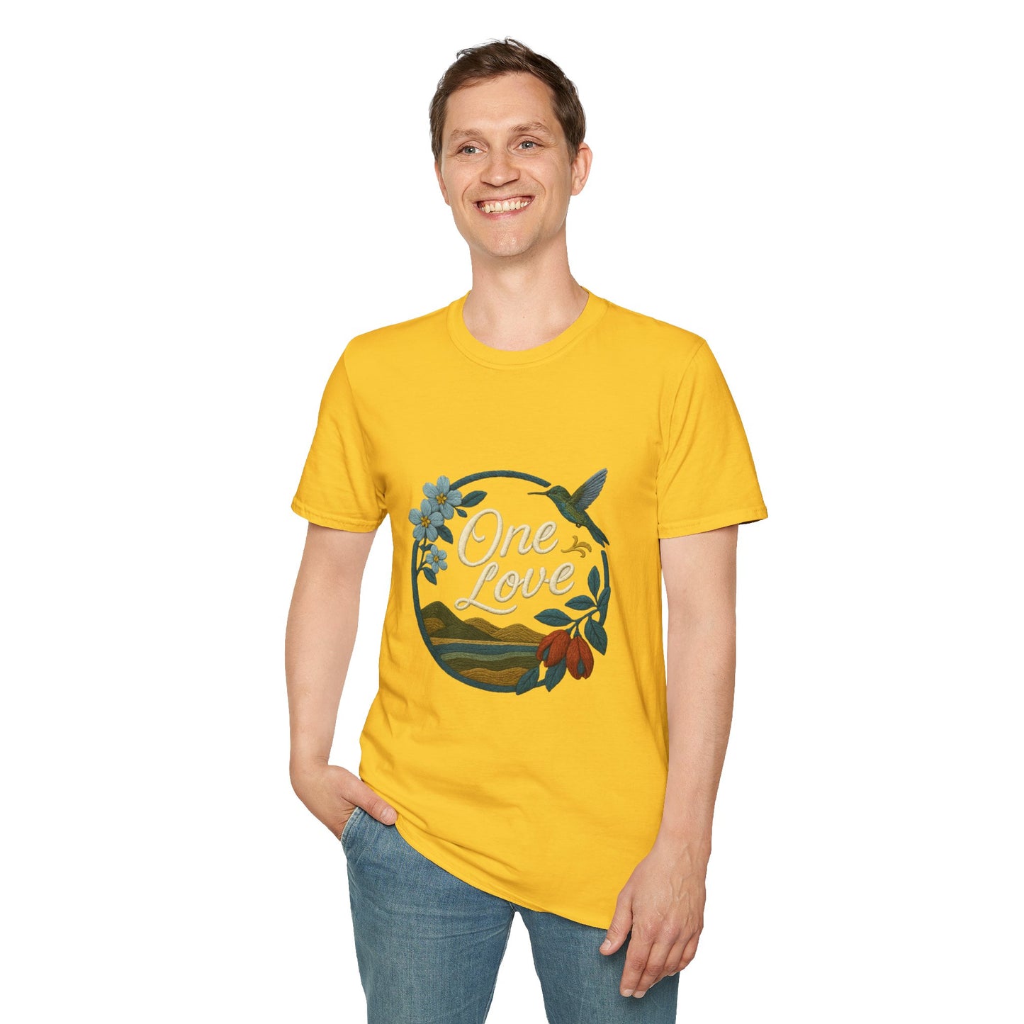 One Love Nature-Inspired T-Shirt, Unisex Tee, Stylish Apparel, Eco-Friendly Gift, Summer Fashion, Inspirational T-Shirt