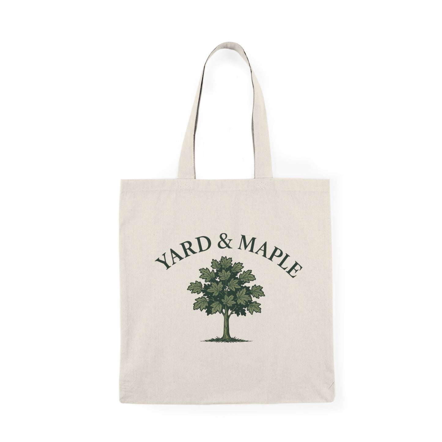 Eco-Friendly Tote Bag, Yard & Maple Design, Sustainable Shopping Bag, Reusable Grocery Tote, Gift for Nature Lovers, Everyday Carry Bag