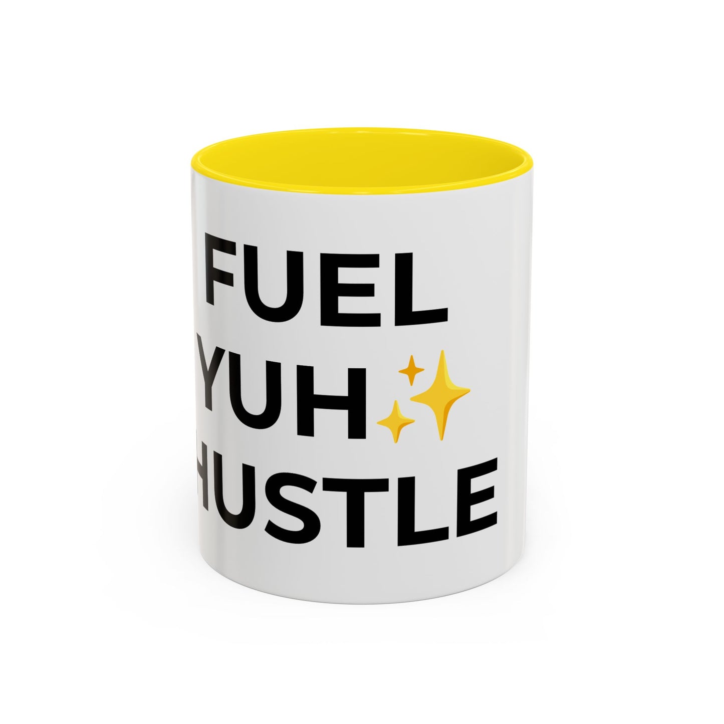 Motivational Coffee Mug - Fuel Yuh Hustle, Inspirational Drinkware, Office Mug, Gift for Entrepreneurs, Unique Coffee Cup