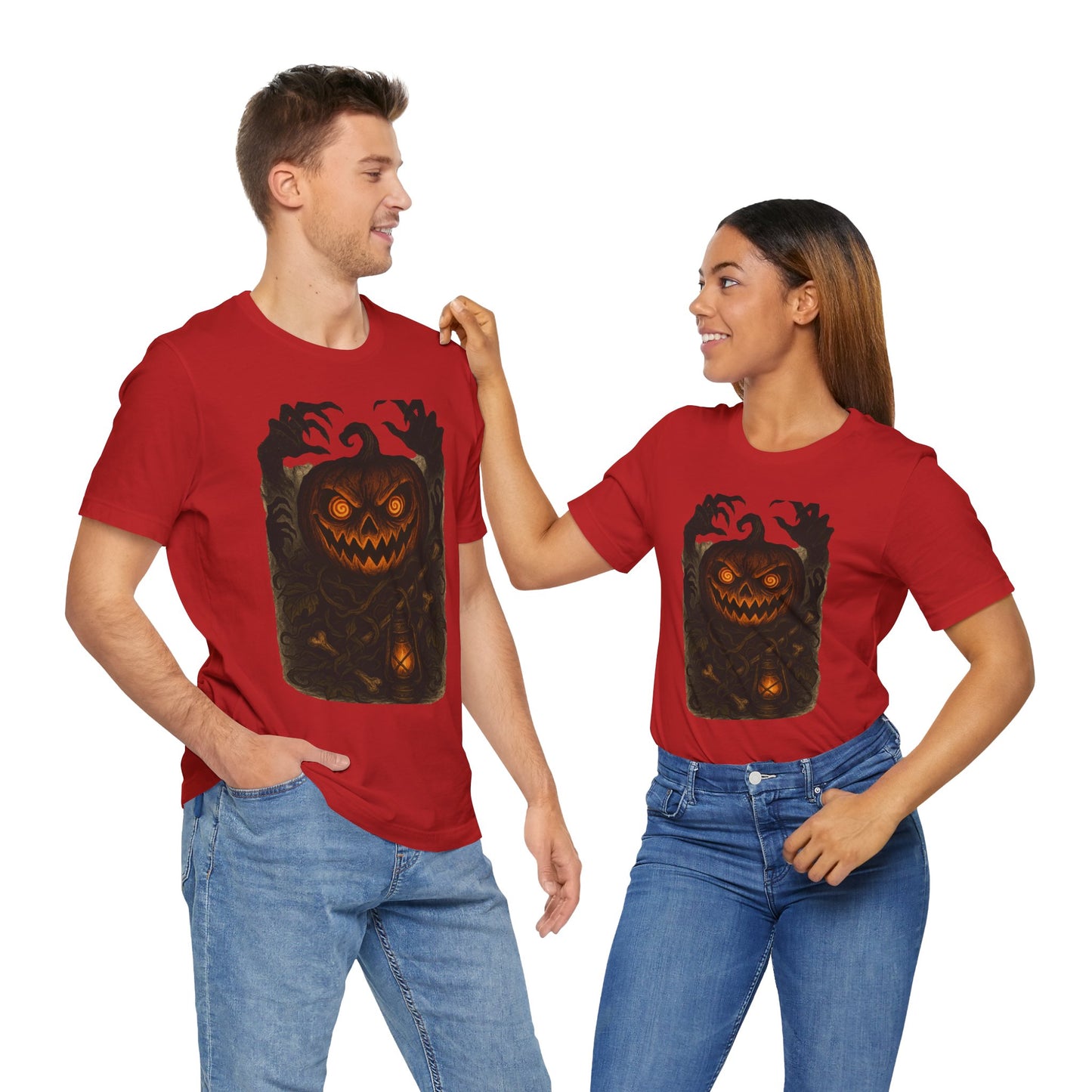 Halloween Pumpkin Tee, Unisex Jersey Short Sleeve Shirt, Fall Festival Apparel, Spooky T-Shirt, Trick or Treat Gift, Autumn Vibes