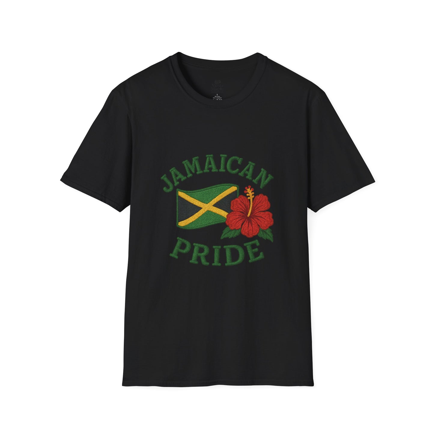 Jamaican Pride T-Shirt, Unisex Softstyle Tee, Tropical Vacation Shirt, Caribbean Pride Apparel, Festival and Celebration Wear