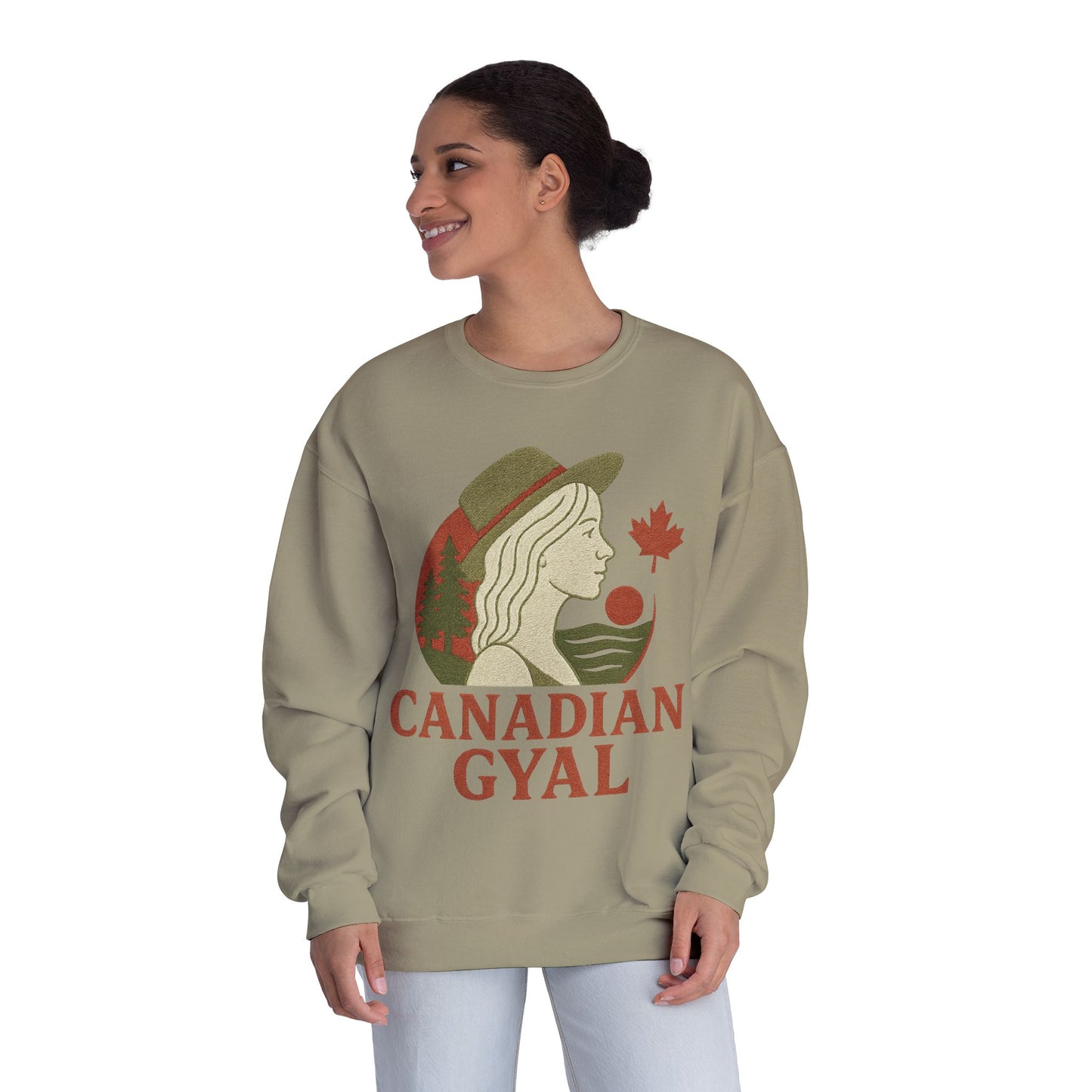 Canadian Gyal Sweatshirt, Cozy Crewneck for Fall, Perfect Gift for Canadians, Great for Thanksgiving, Casual Wear
