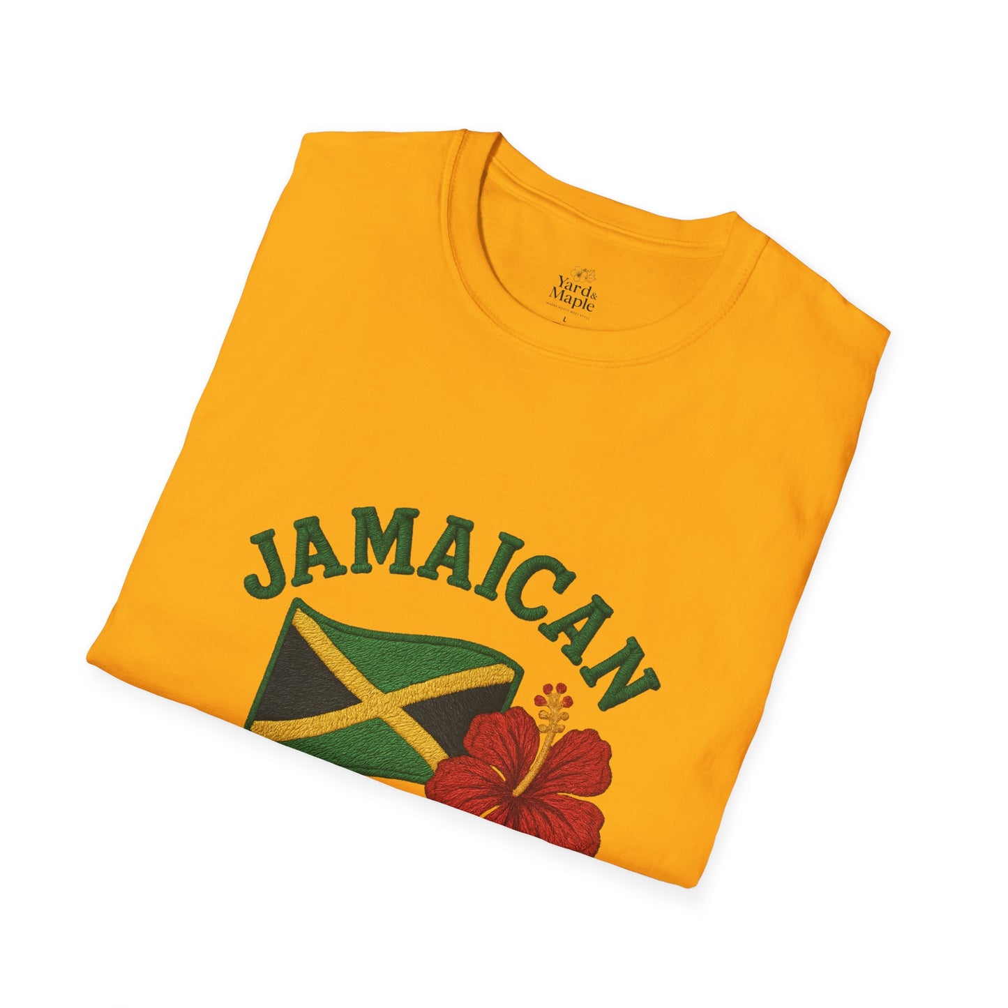 Jamaican Pride T-Shirt, Unisex Softstyle Tee, Tropical Vacation Shirt, Caribbean Pride Apparel, Festival and Celebration Wear