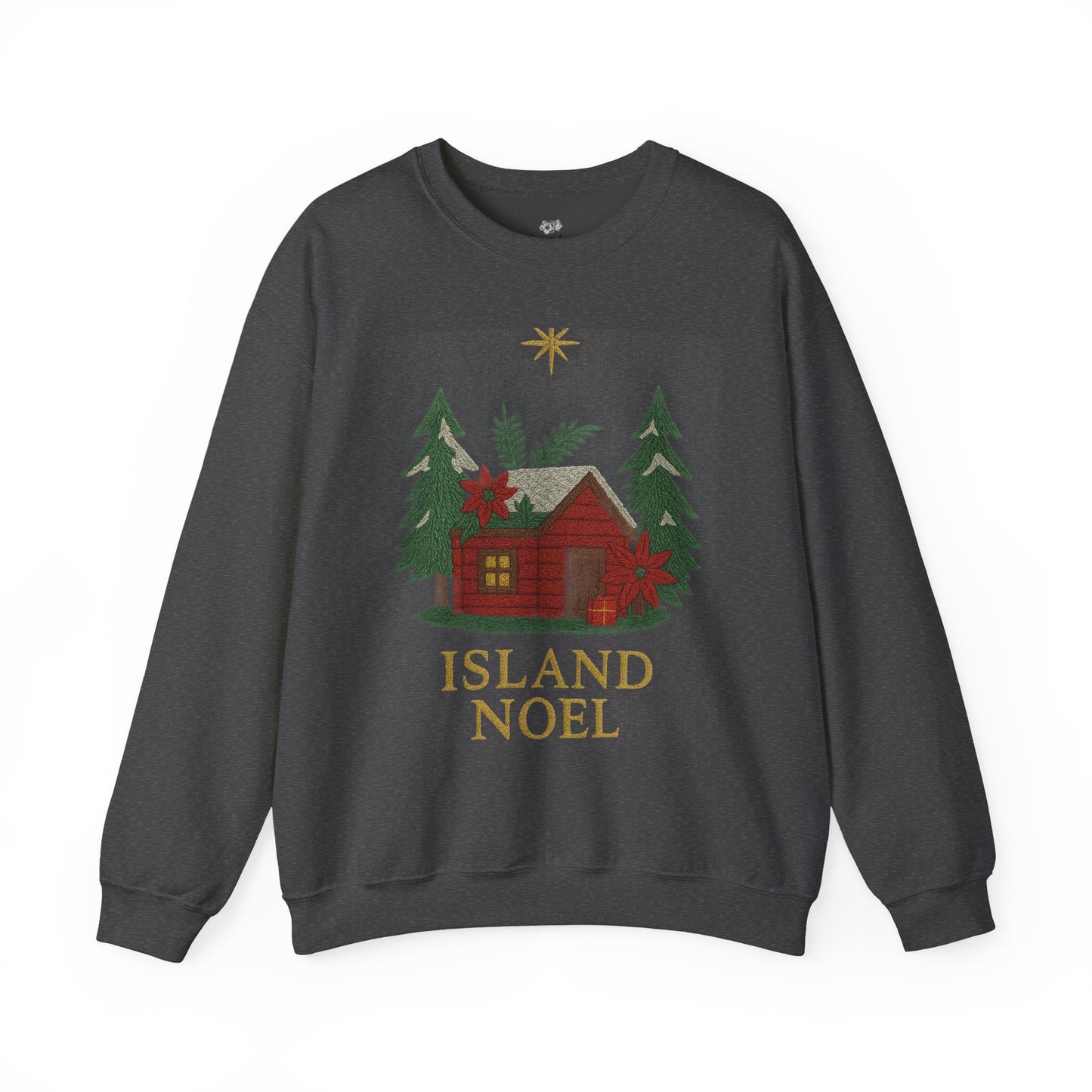 Cozy Holiday Sweatshirt - Island Noel Design, Unisex Christmas Crewneck, Winter Apparel, Gift for Him/Her, Seasonal Fashion