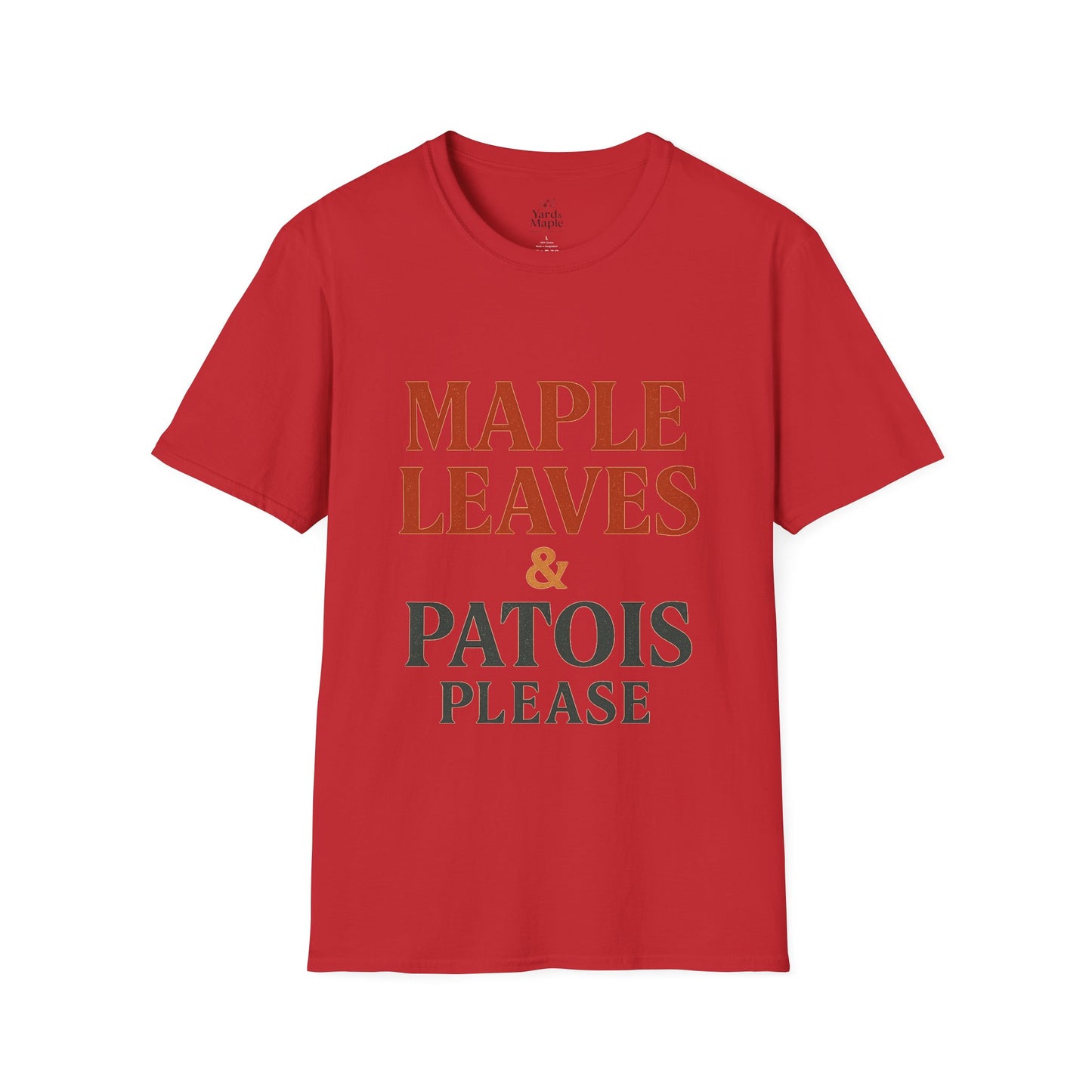 Maple Leaves & Patois Please Unisex T-Shirt, Casual Tee, Gift for Nature Lovers, Summer Wear, Eco-Friendly Fashion