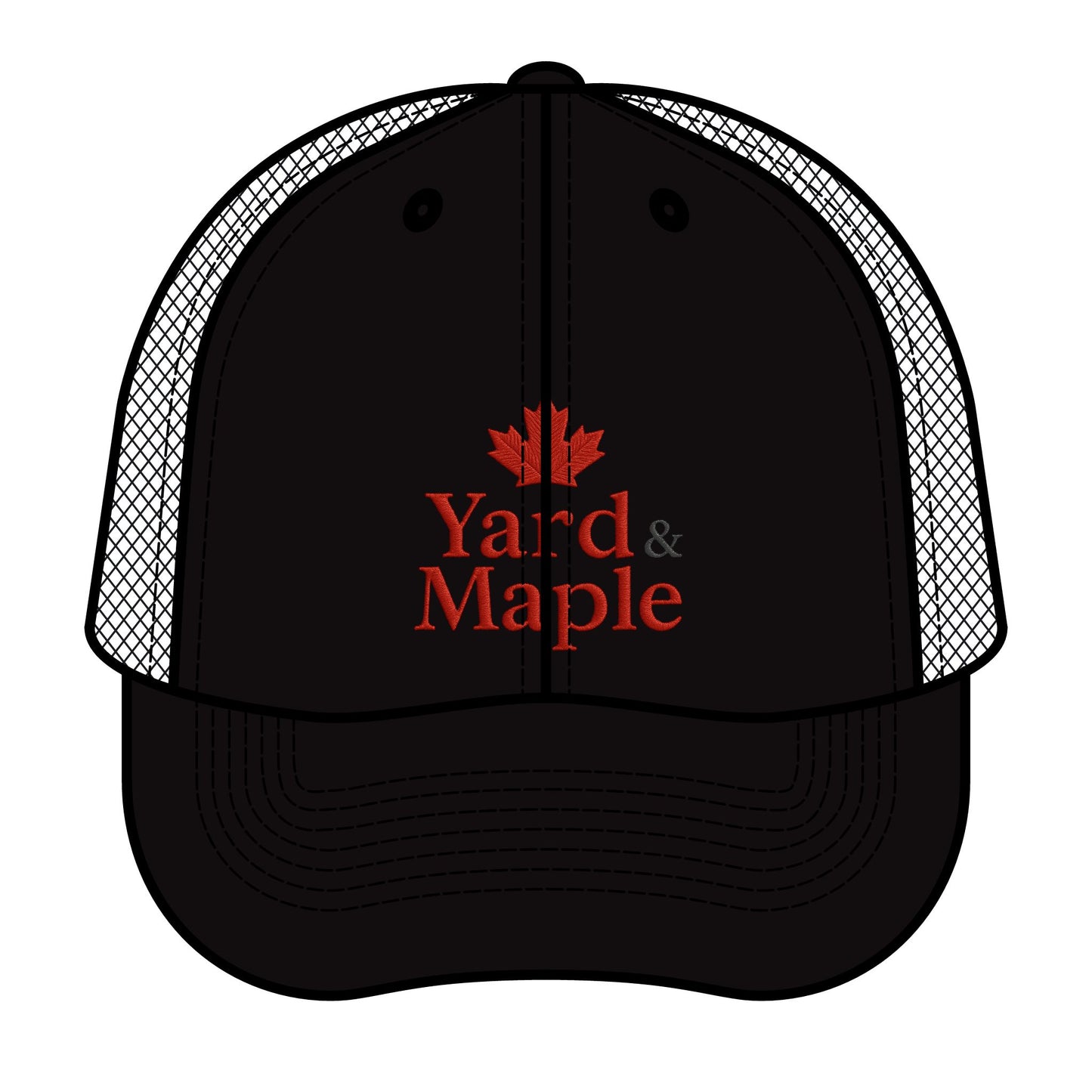 Retro Trucker Hat with Yard & Maple Design | Stylish Outdoor Cap, Perfect Gift for Nature Lovers, Trendy Fashion Accessory, Summer Essential