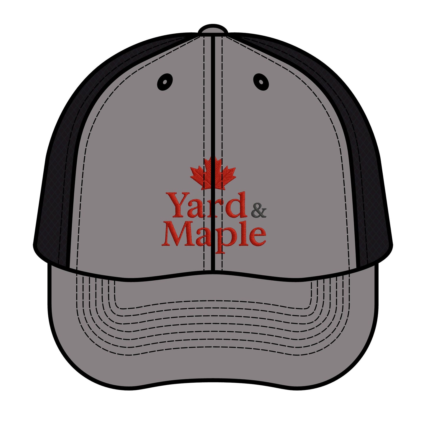 Retro Trucker Hat with Yard & Maple Design | Stylish Outdoor Cap, Perfect Gift for Nature Lovers, Trendy Fashion Accessory, Summer Essential