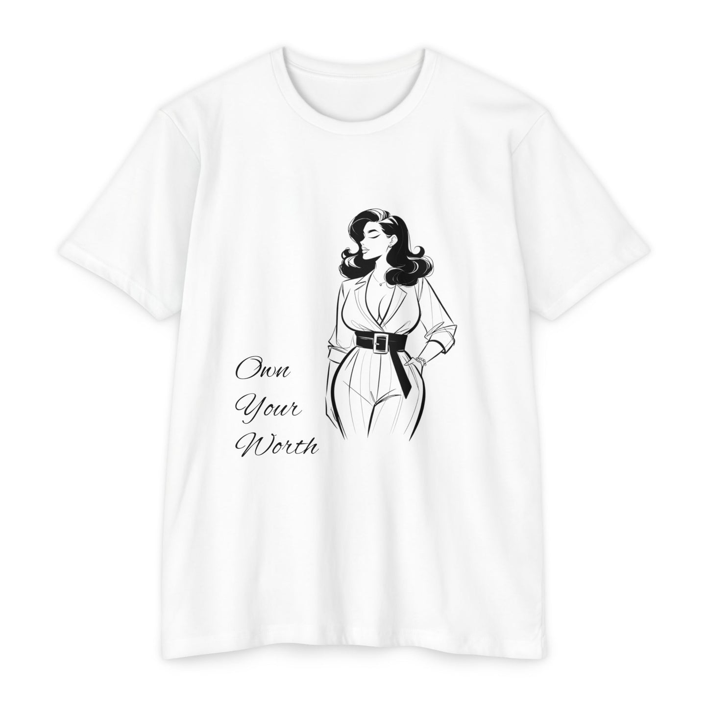 Empowering Quote T-Shirt | Own Your Worth Tee, Inspirational Fashion, Gift for Her, Motivational Apparel, Everyday Style