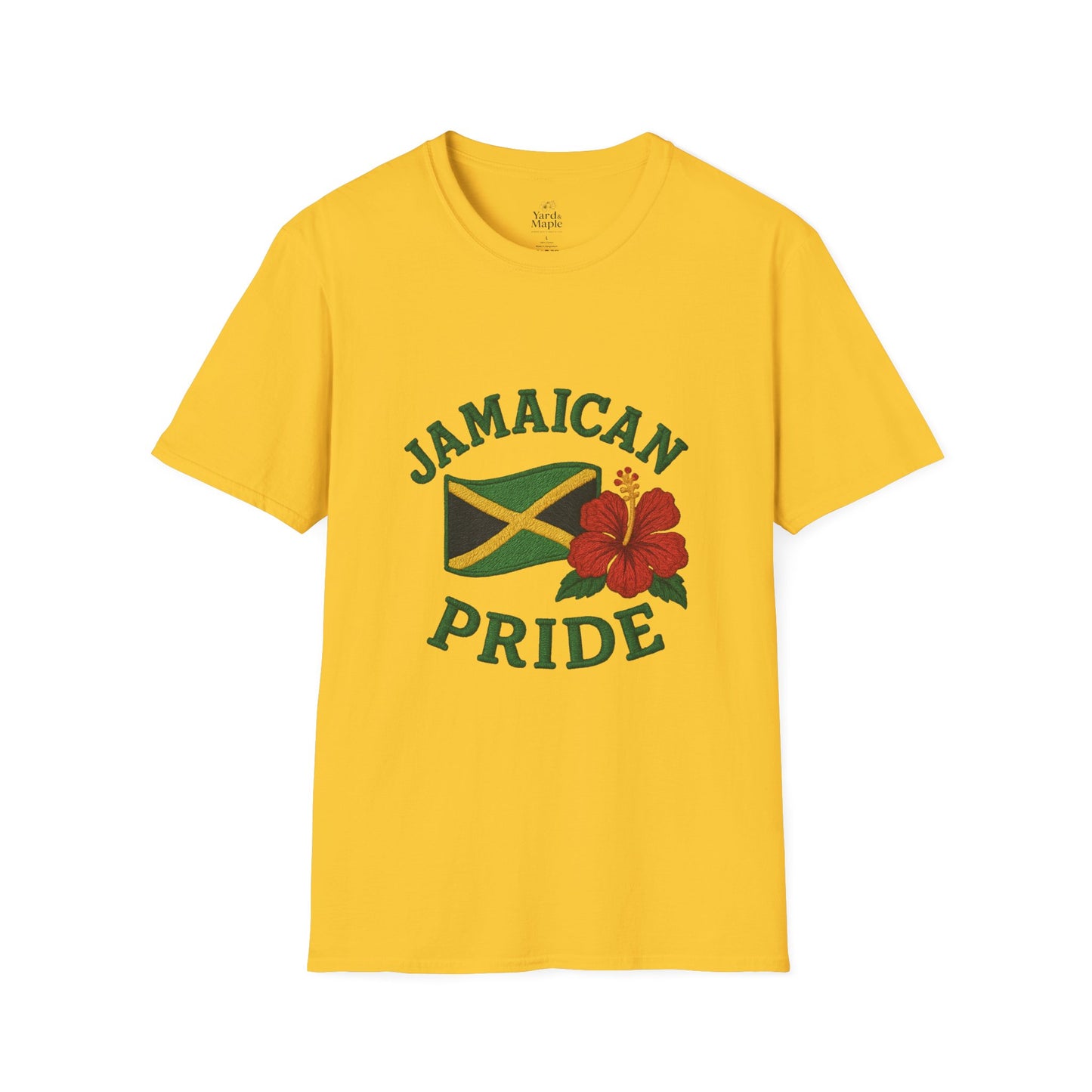 Jamaican Pride T-Shirt, Unisex Softstyle Tee, Tropical Vacation Shirt, Caribbean Pride Apparel, Festival and Celebration Wear