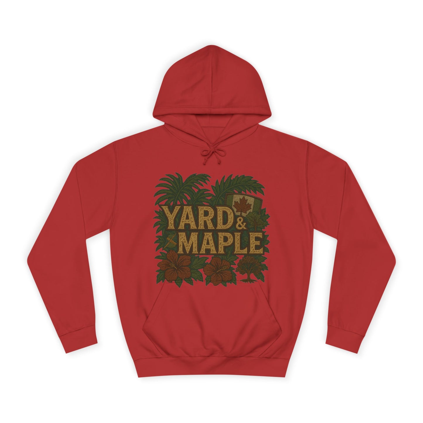 Cozy Unisex College Hoodie - Yard & Maple, Casual Wear, Student Gift, Outdoor Activity Sweater, Fall Fashion