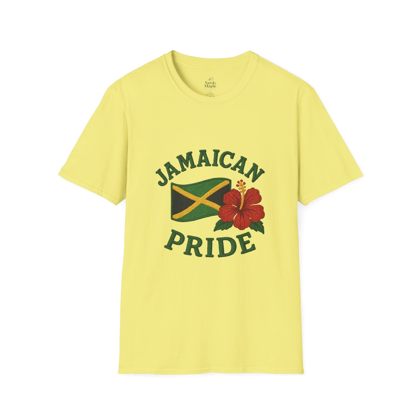 Jamaican Pride T-Shirt, Unisex Softstyle Tee, Tropical Vacation Shirt, Caribbean Pride Apparel, Festival and Celebration Wear