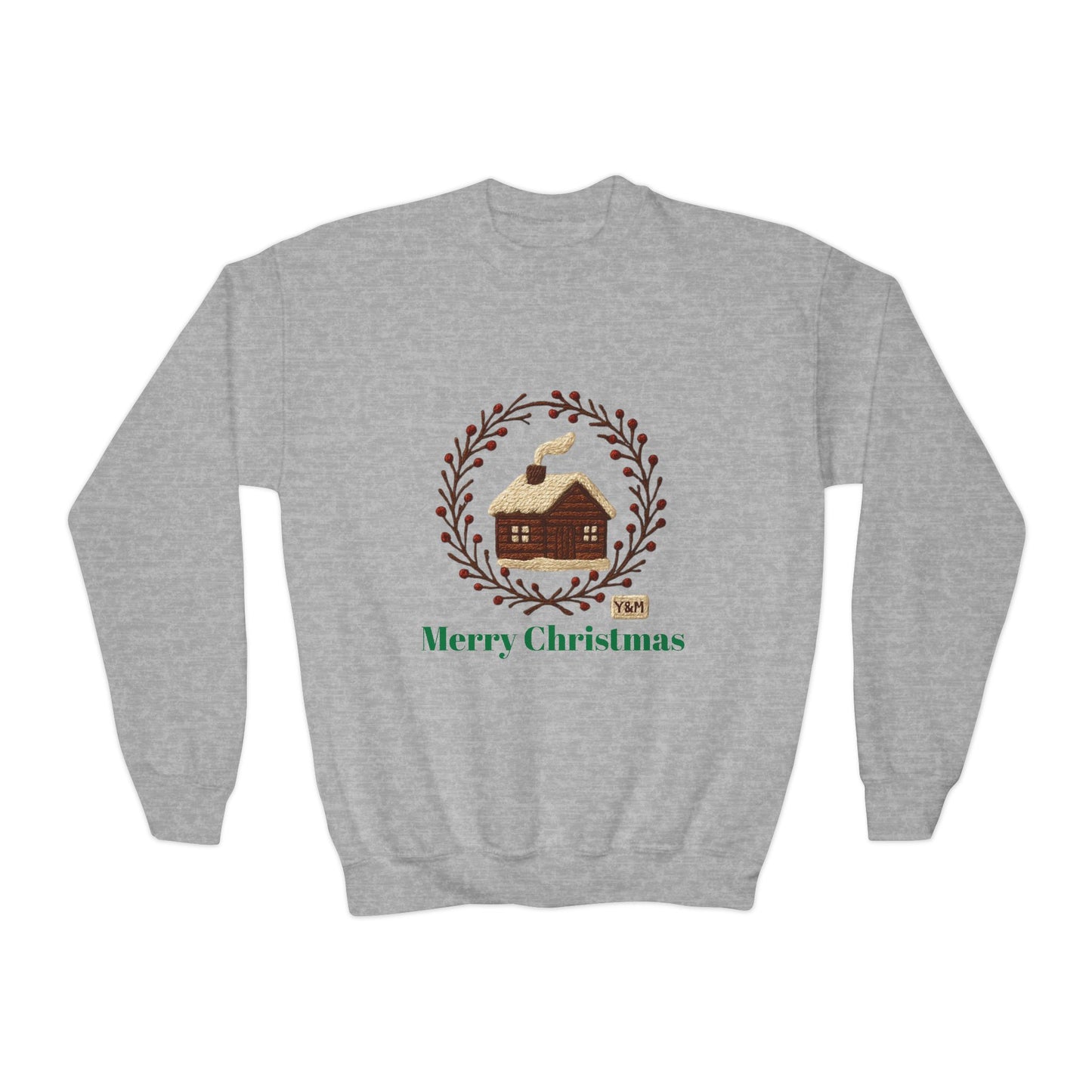 Christmas Youth Crewneck Sweatshirt, Holiday Gift, Cozy Winter Sweater, Festive Christmas Apparel, Toddler Sweatshirt
