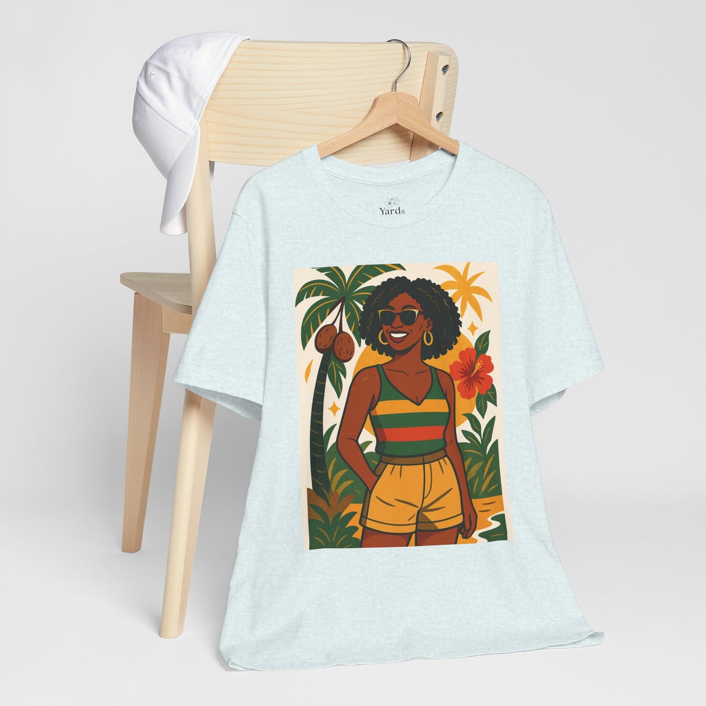 Tropical Graphic Tee for Summer Vibes, Beach Wear, Vacation Style, Graphic T-Shirt for Women, Summer Gift, Casual Outfit
