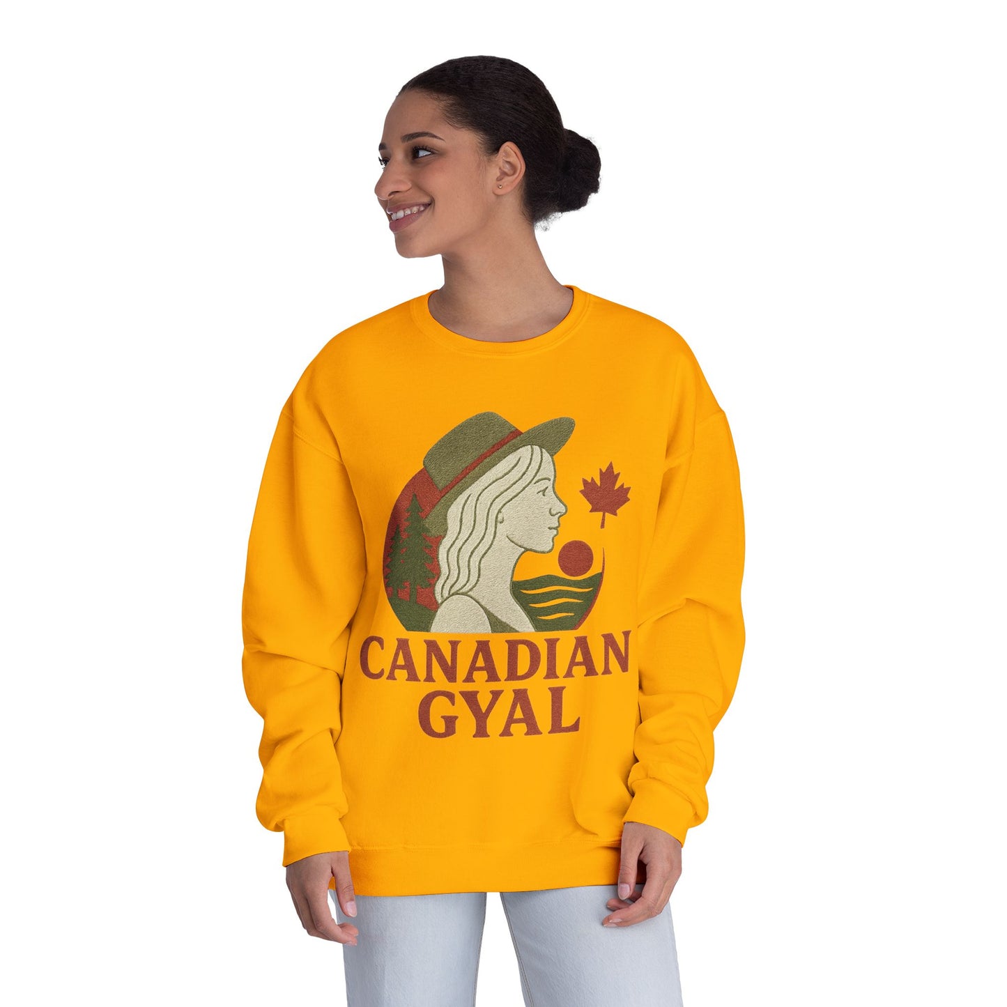Canadian Gyal Sweatshirt, Cozy Crewneck for Fall, Perfect Gift for Canadians, Great for Thanksgiving, Casual Wear