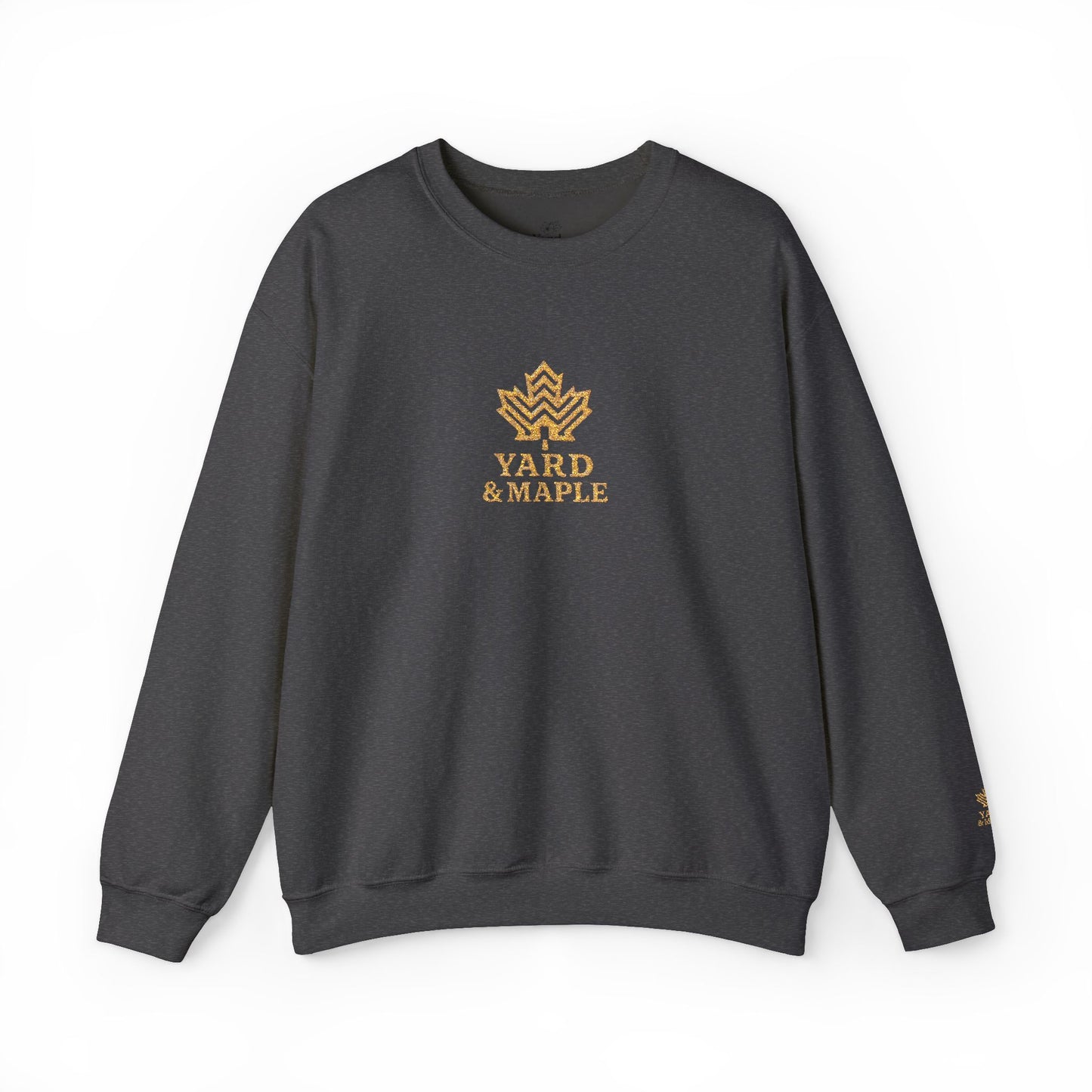 Cozy Unisex Crewneck Sweatshirt with Embroidered Leaf Design, Perfect for Fall, Thanksgiving, Casual Outings, Friends and Family Gatherings, Gifts