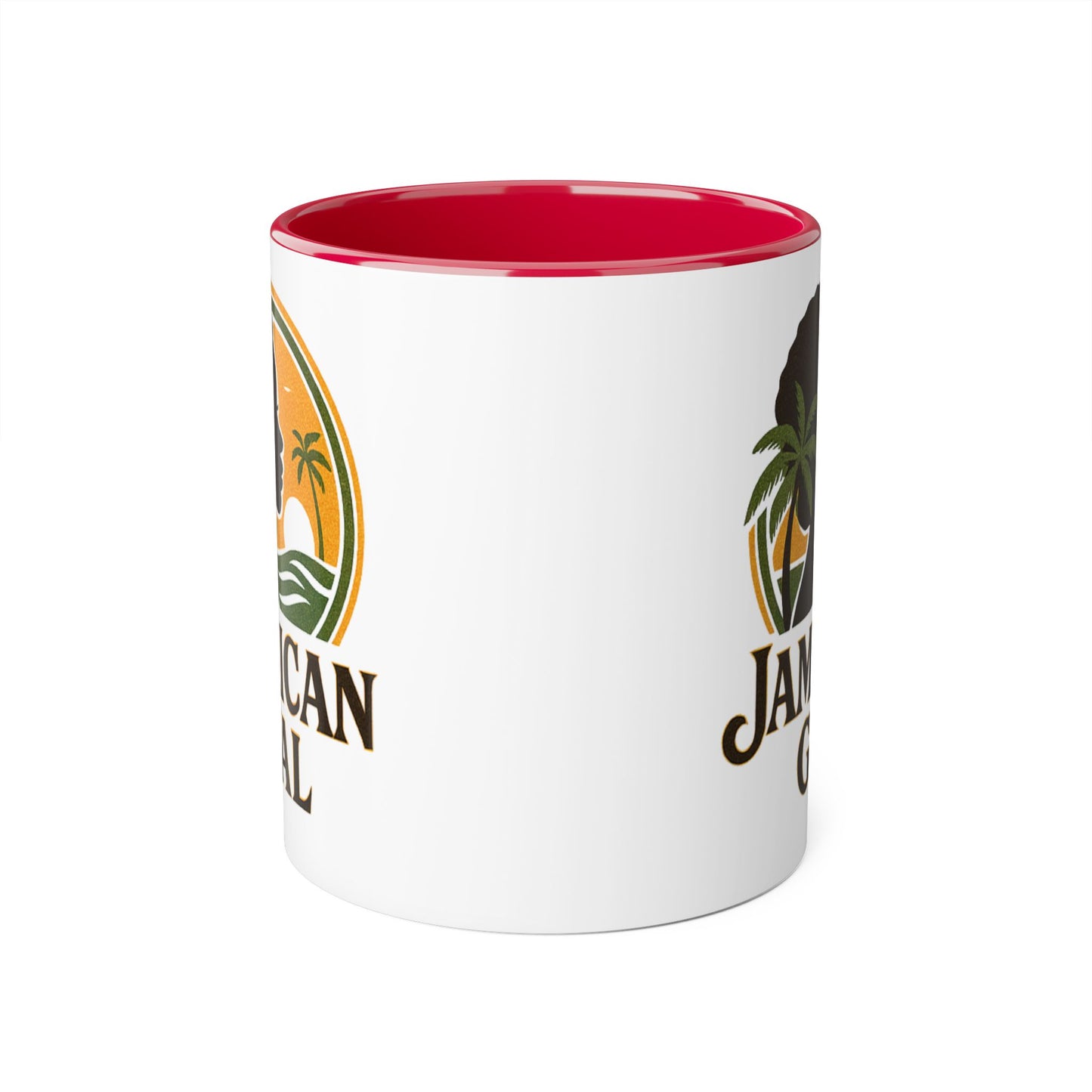 Jamaican Gyal Accent Mug, 11oz Coffee Cup, African Heritage Gift, Tropical Drinkware, Caribbean Inspiration, Black Woman Art