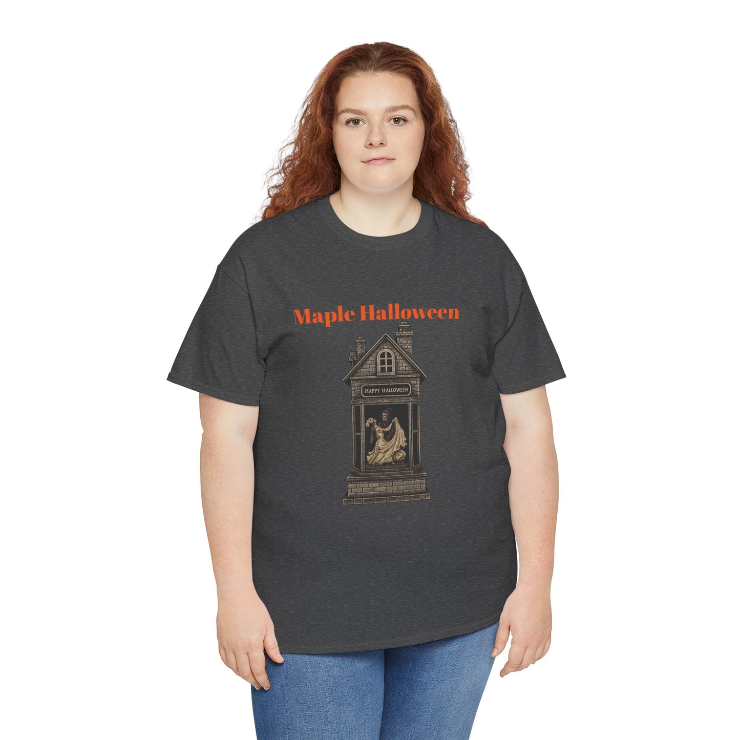 Halloween Graphic Tee, Spooky Season Shirt, Maple Halloween T-Shirt, Unisex Cotton Tee, Fall Fashion Top, Holiday Gift