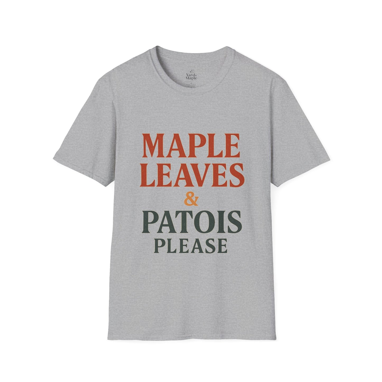 Maple Leaves & Patois Please Unisex T-Shirt, Casual Tee, Gift for Nature Lovers, Summer Wear, Eco-Friendly Fashion