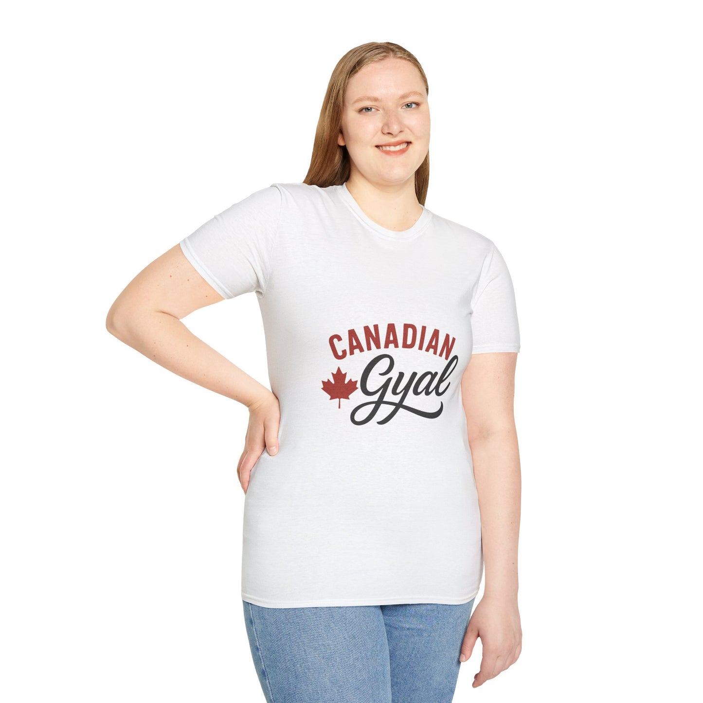 Canada Pride T-Shirt, Canadian Gyal Graphic Tee, Unisex T-Shirt for Her, Canada Day Gift, Maple Leaf Apparel
