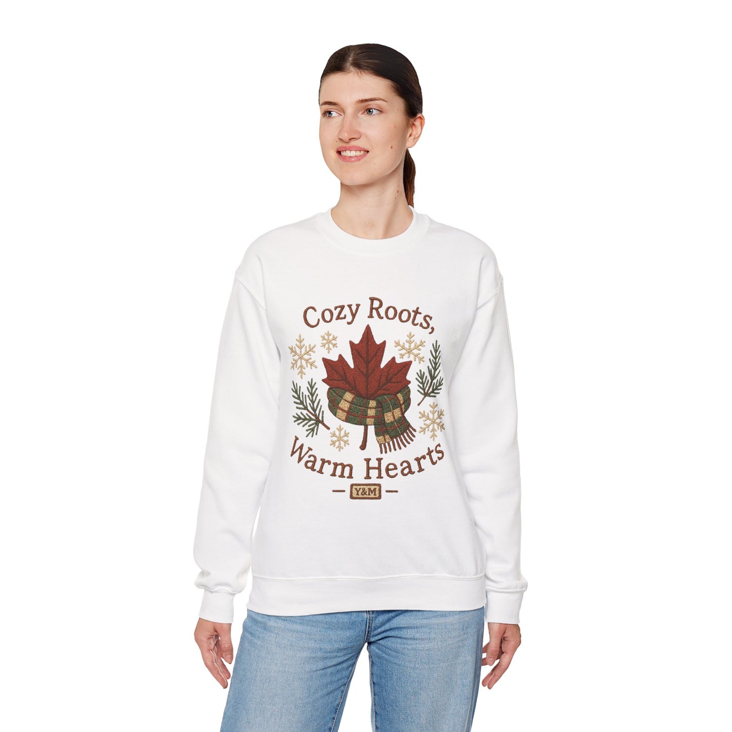 Cozy Roots Crewneck Sweatshirt: Warm Hearts Gift, Fall Fashion, Winter Apparel, Unisex Sweatshirt, Holiday Sweater