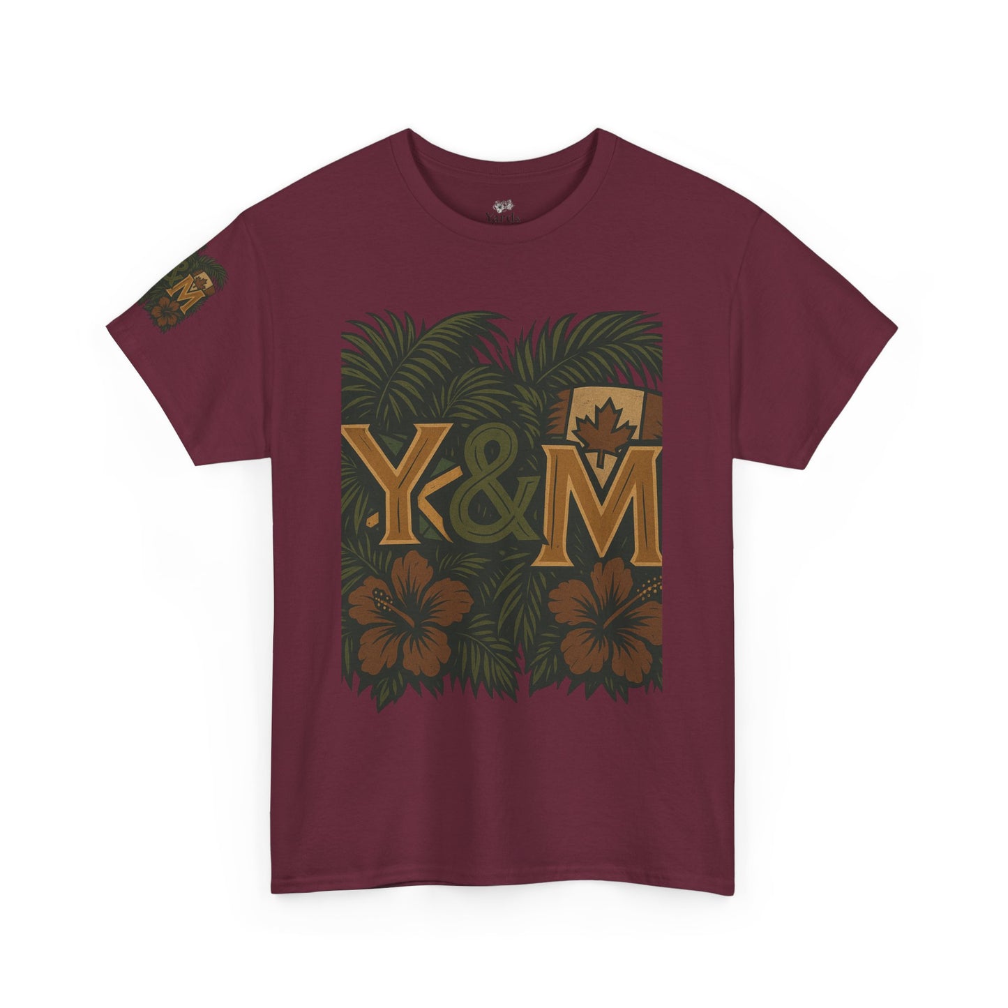 Tropical Vibes Unisex Heavy Cotton Tee, Casual Wear, Perfect for Summer, Beach Days, Gift for Him/Her