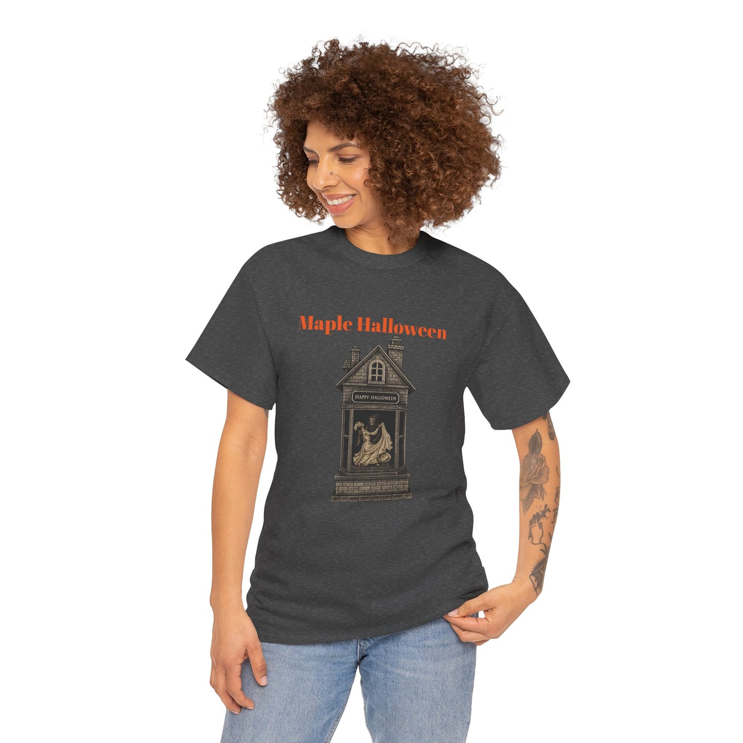 Halloween Graphic Tee, Spooky Season Shirt, Maple Halloween T-Shirt, Unisex Cotton Tee, Fall Fashion Top, Holiday Gift