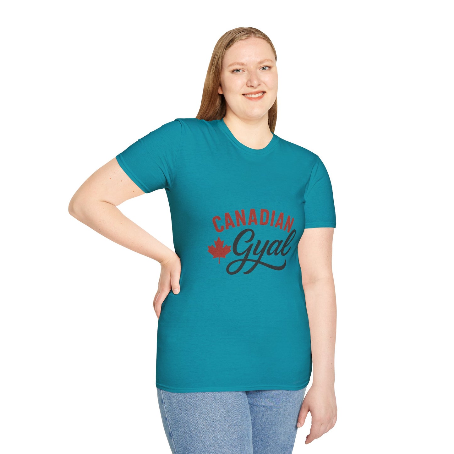 Canada Pride T-Shirt, Canadian Gyal Graphic Tee, Unisex T-Shirt for Her, Canada Day Gift, Maple Leaf Apparel