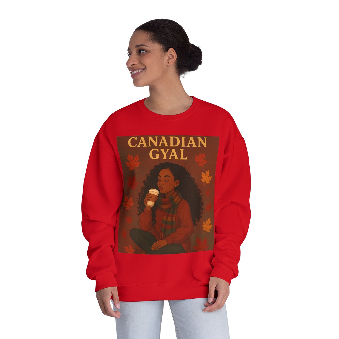 Canadian Gyal Sweatshirt, Cozy Fall Crewneck, Canada Pride Apparel, Autumn Casual Wear, Unisex Gift for Her