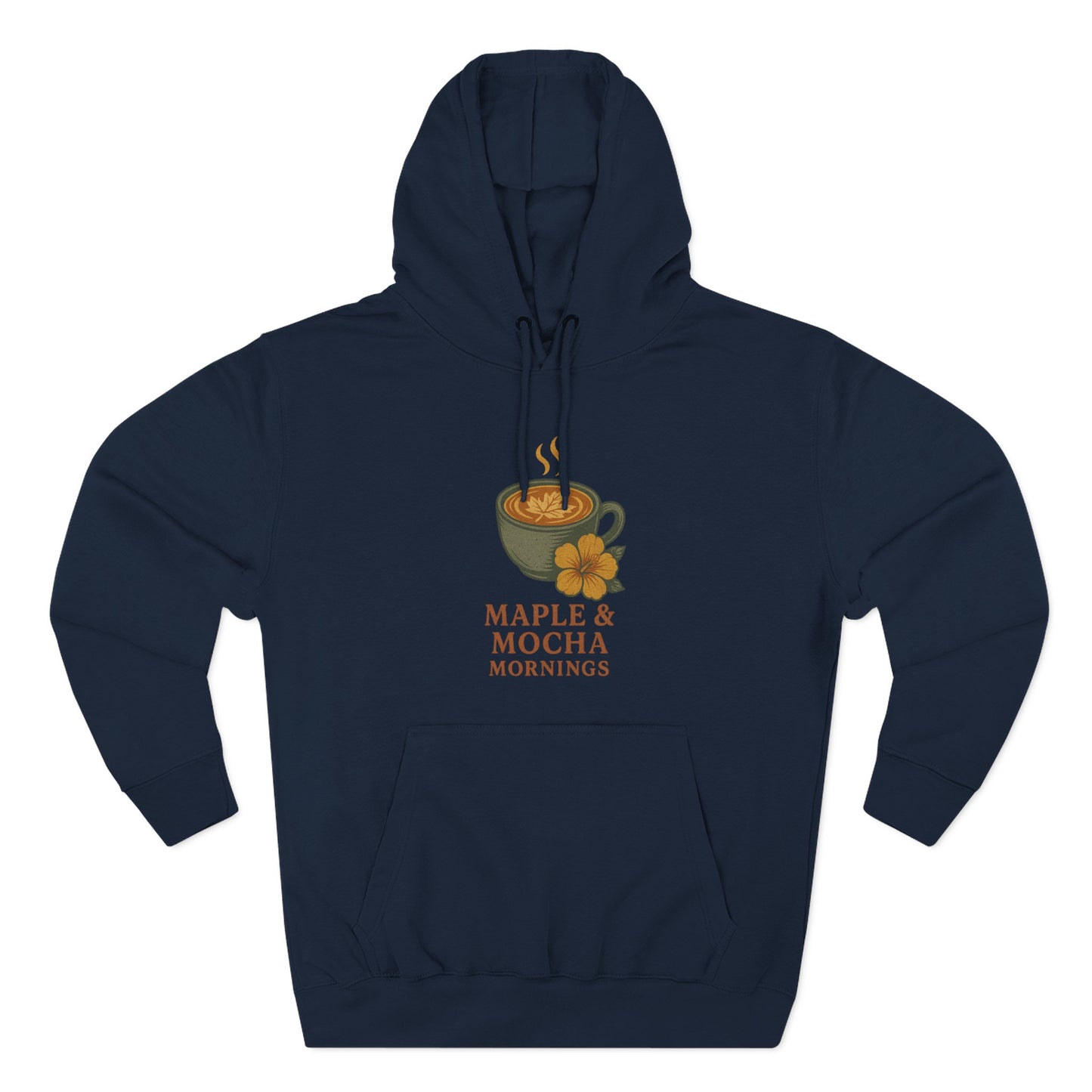 Cozy Maple & Mocha Fleece Hoodie, Perfect for Mornings, Autumn Fashion, Casualwear, Gift for Coffee Lovers