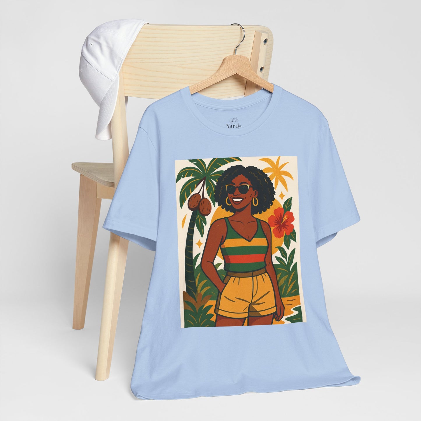 Tropical Graphic Tee for Summer Vibes, Beach Wear, Vacation Style, Graphic T-Shirt for Women, Summer Gift, Casual Outfit