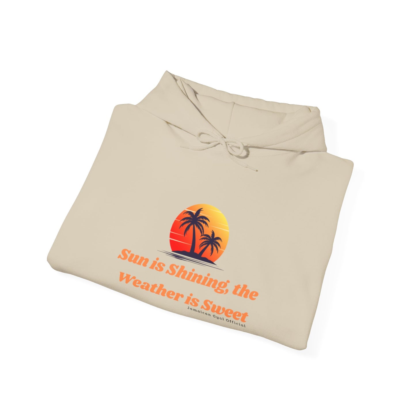 Sunshine Vibes Hoodie: Unisex Heavy Blend Sweatshirt with Tropical Design, Perfect for Summer, Beach Days, Casual Wear, Gifts