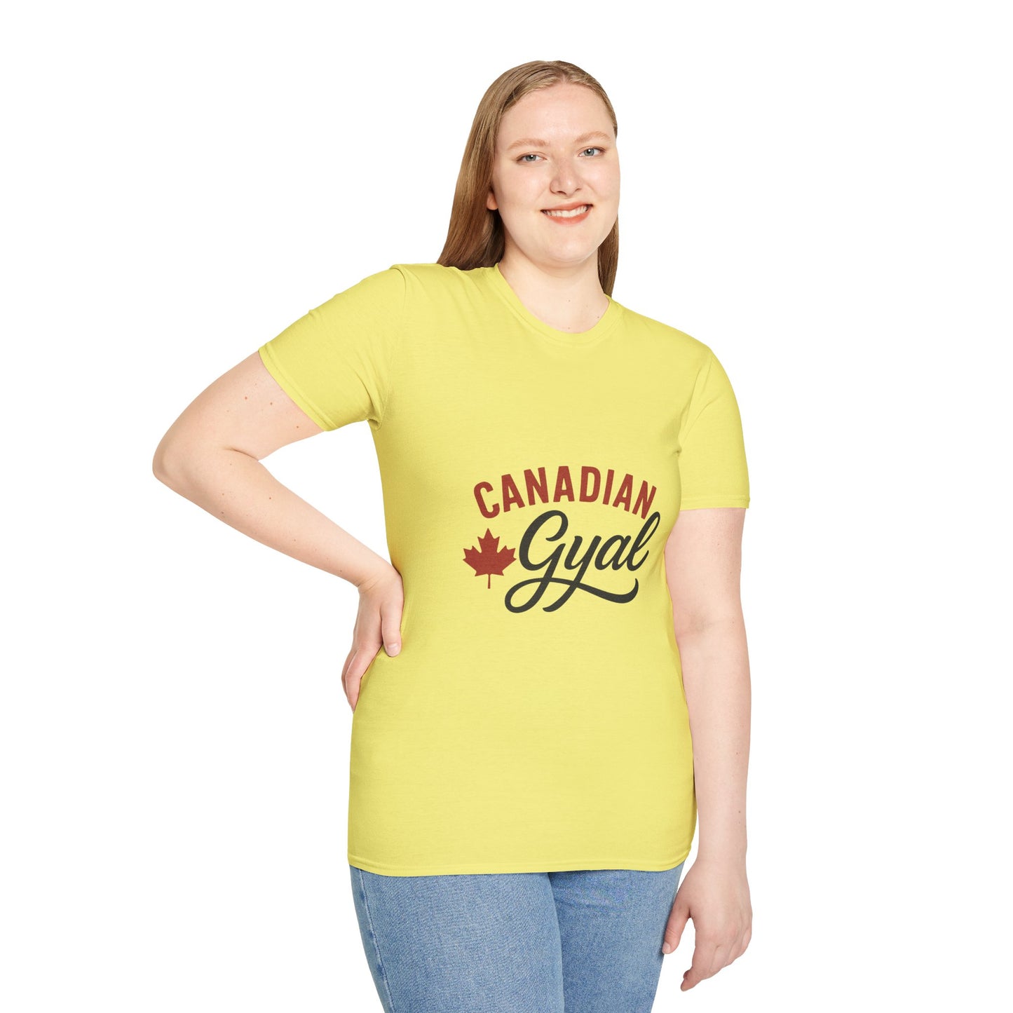 Canada Pride T-Shirt, Canadian Gyal Graphic Tee, Unisex T-Shirt for Her, Canada Day Gift, Maple Leaf Apparel