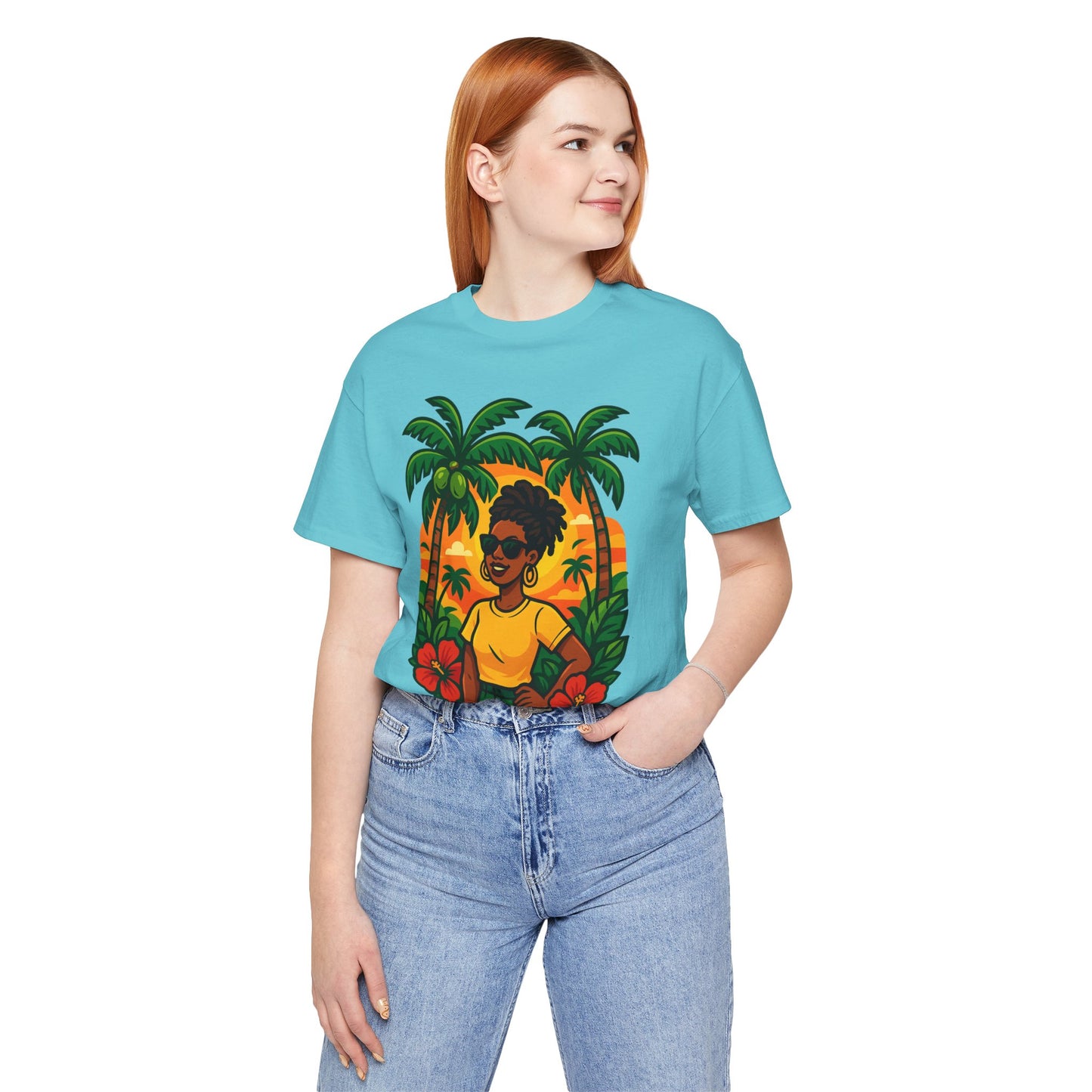 Tropical Sunset Tee - Beach Vibes, Summer Fashion, Vacation Apparel, Gift for Her, Cute Graphic Shirt
