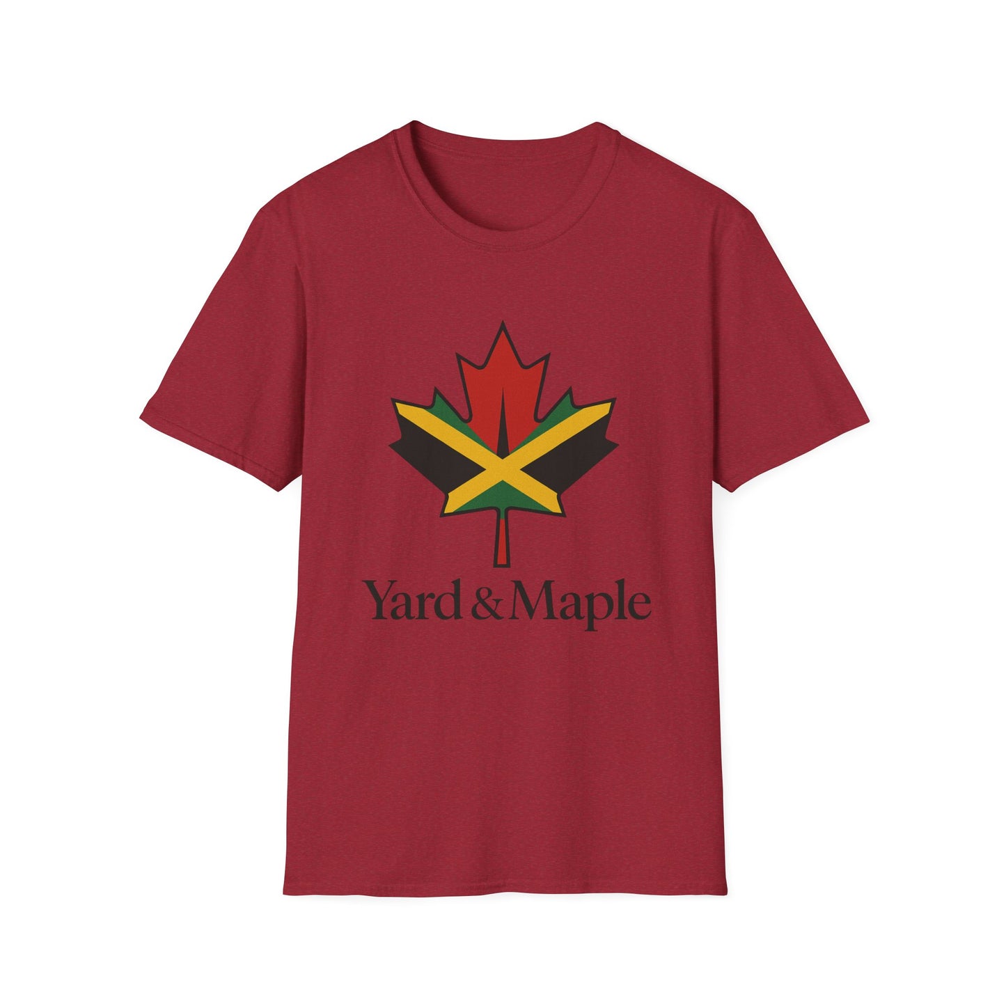 Yard & Maple Unisex Softstyle T-Shirt, Casual Summer Tee, Jamaican Theme Shirt, Cool Graphic Top, Gift for Nature Lovers