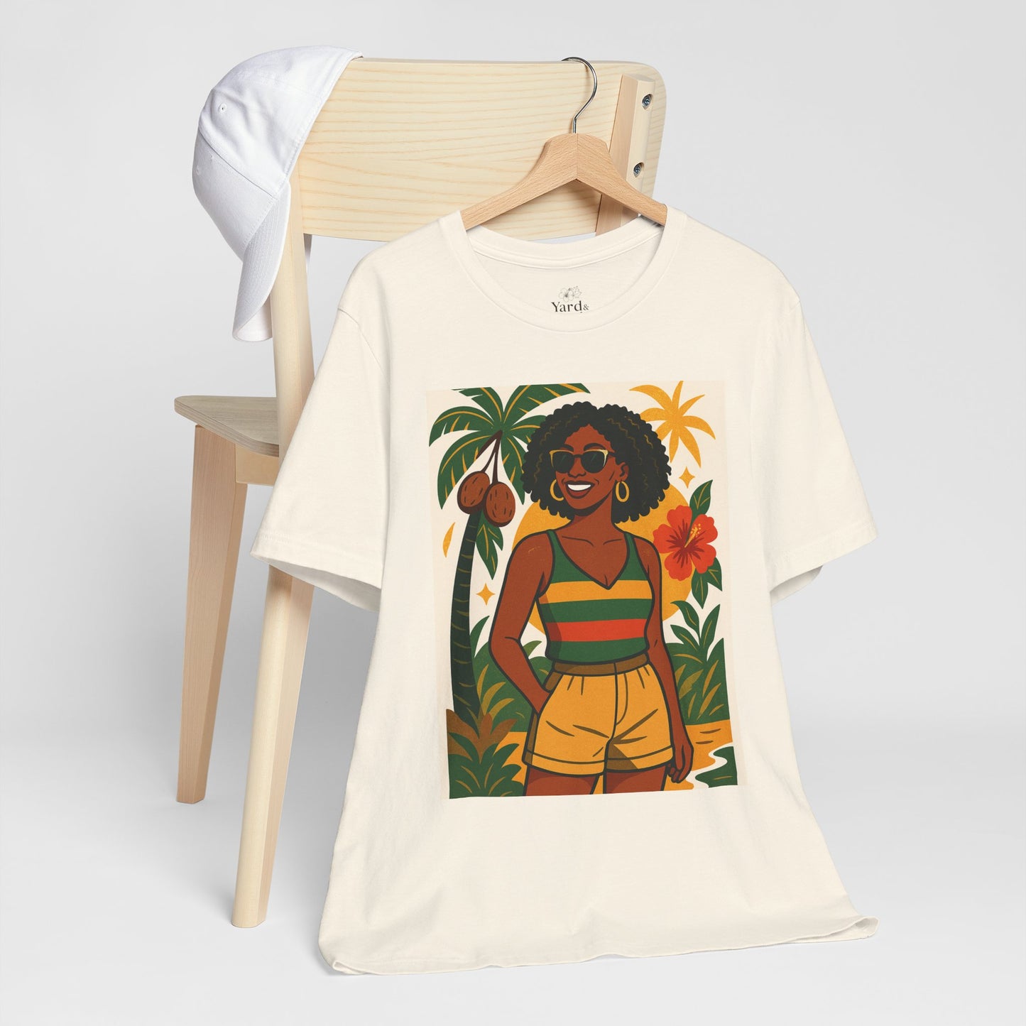 Tropical Graphic Tee for Summer Vibes, Beach Wear, Vacation Style, Graphic T-Shirt for Women, Summer Gift, Casual Outfit