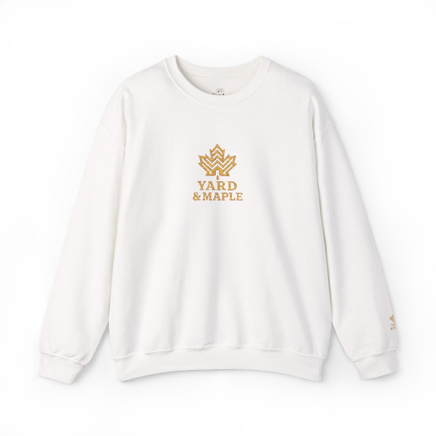 Cozy Unisex Crewneck Sweatshirt with Embroidered Leaf Design, Perfect for Fall, Thanksgiving, Casual Outings, Friends and Family Gatherings, Gifts