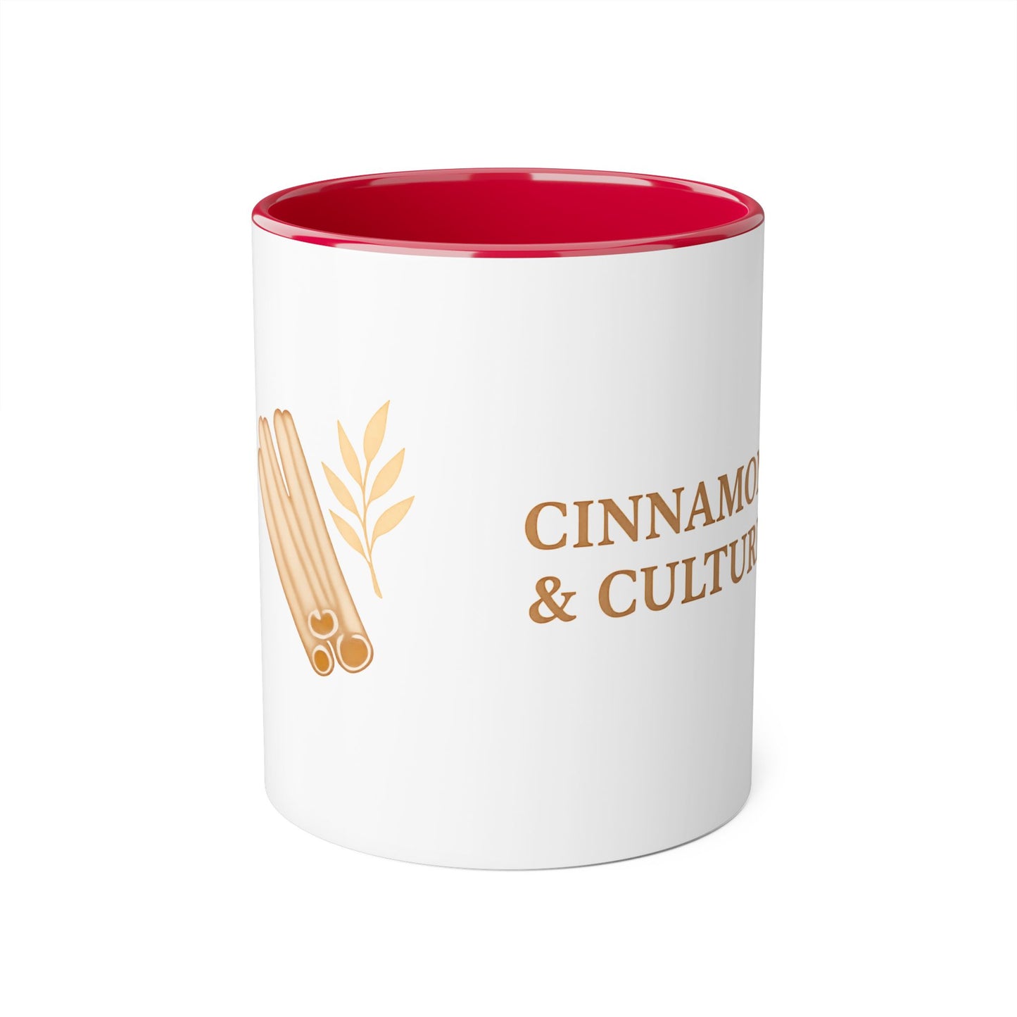 Cinnamon & Culture Accent Mug, Cozy Coffee Cup, 11oz Gift for Tea Lovers, Kitchen Decor, Warm Drink Mug, Unique Beverageware